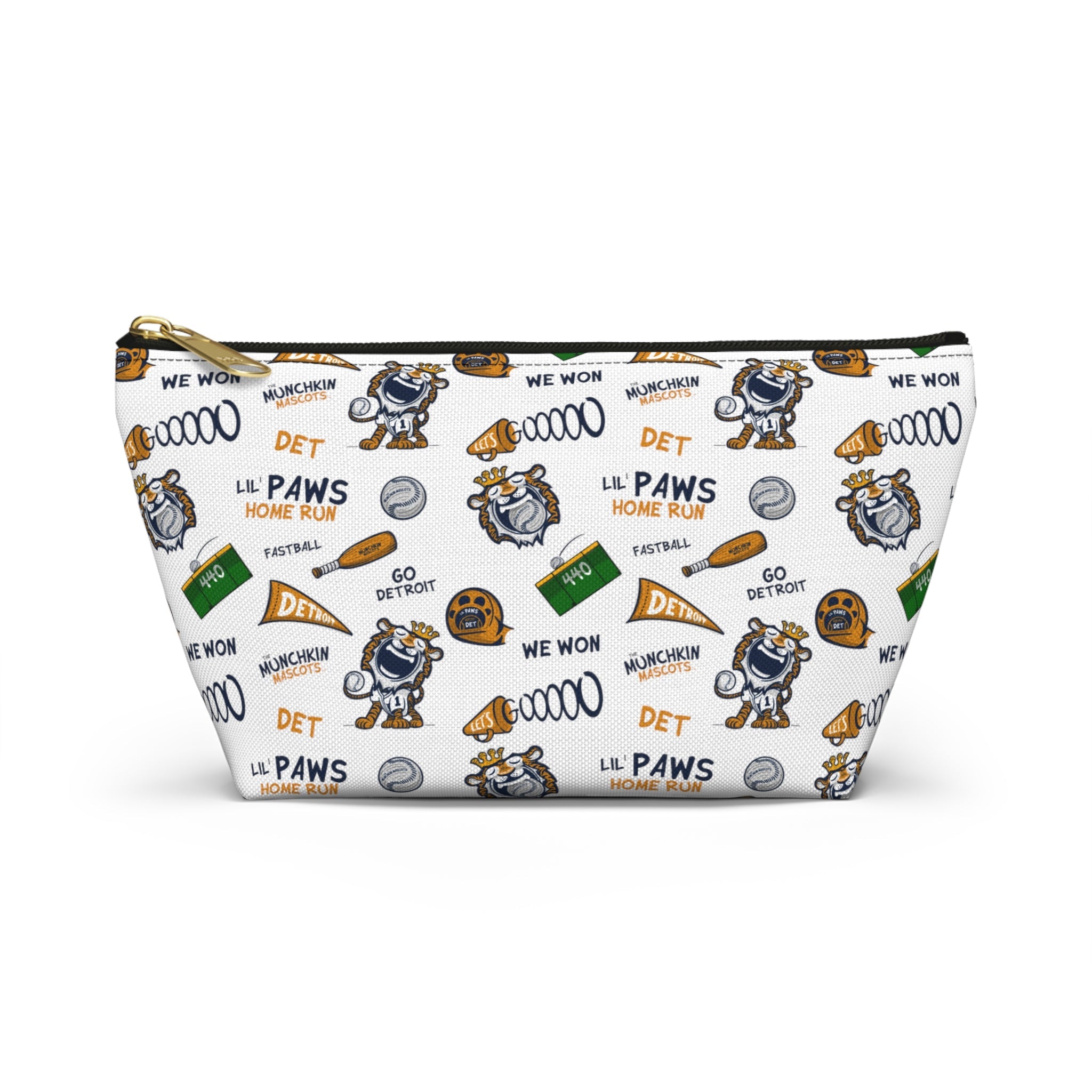 Accessory Pouch w T-bottom - Pattern - Lil' Paws DET Baseball Printify