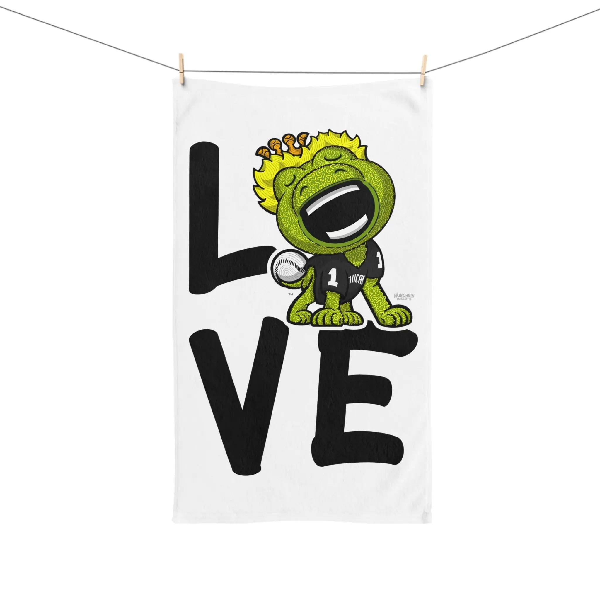 Hand Towel - LOVE - Lil' Southpaw CHI Baseball Printify