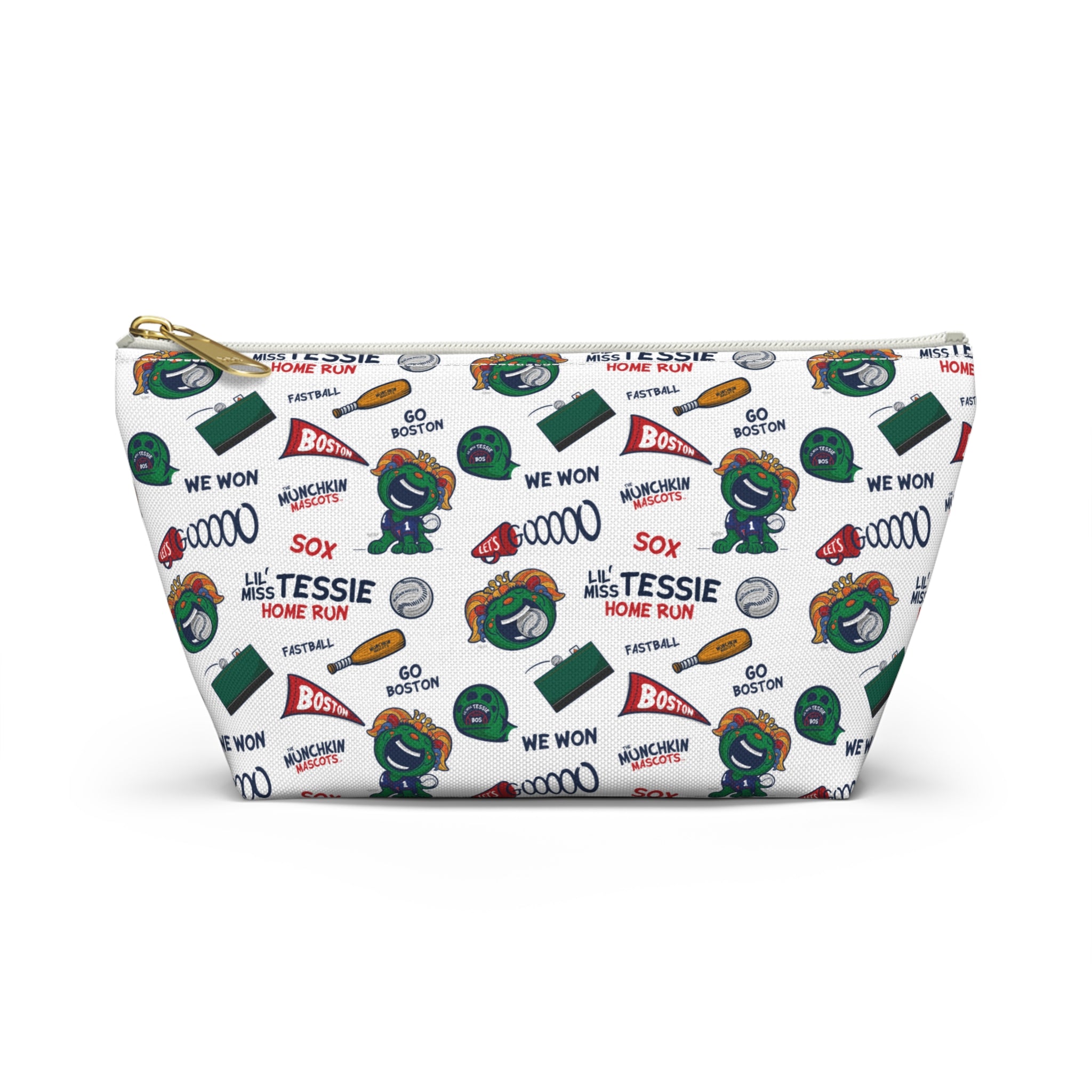Boston Baseball Accessory Pouch Lil' Miss Tessie Themed | Hand-Drawn Art | Gifts for Kids