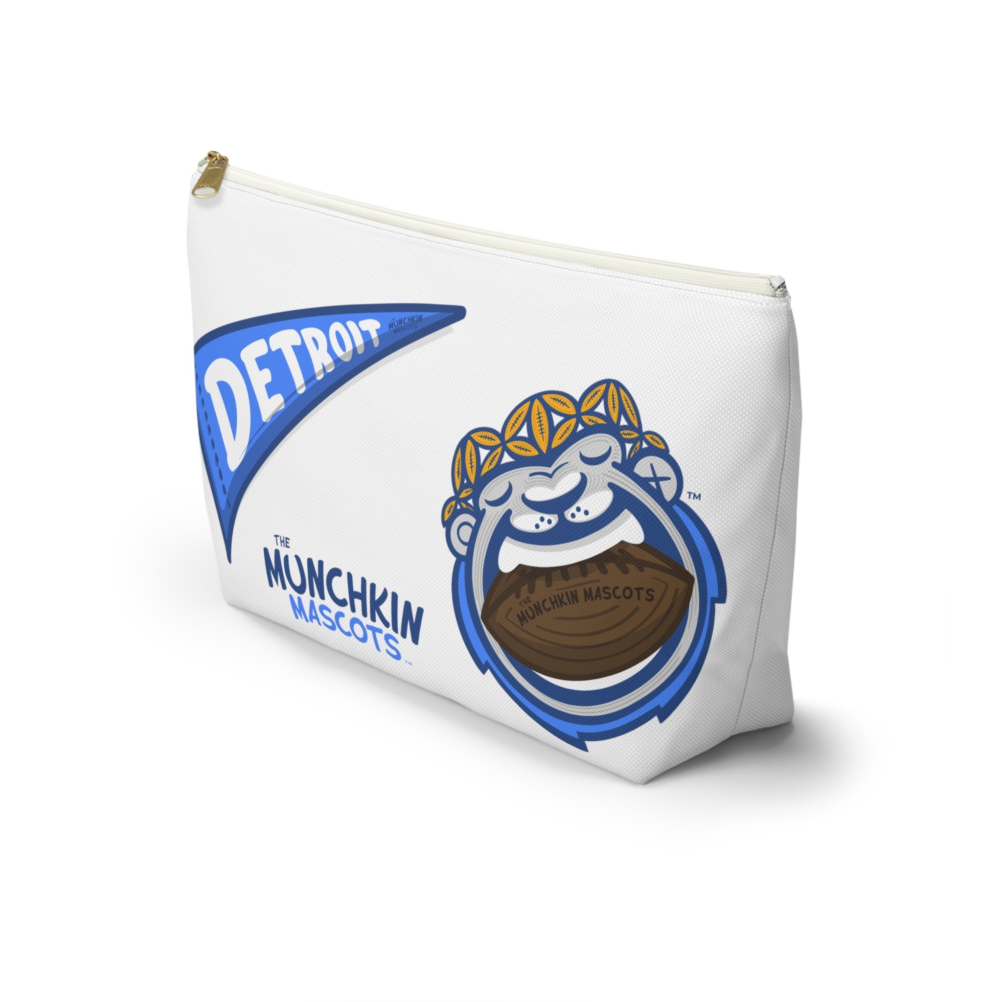 Accessory Pouch w T-bottom - Pattern - Lil' Miss Roary DET Football Printify