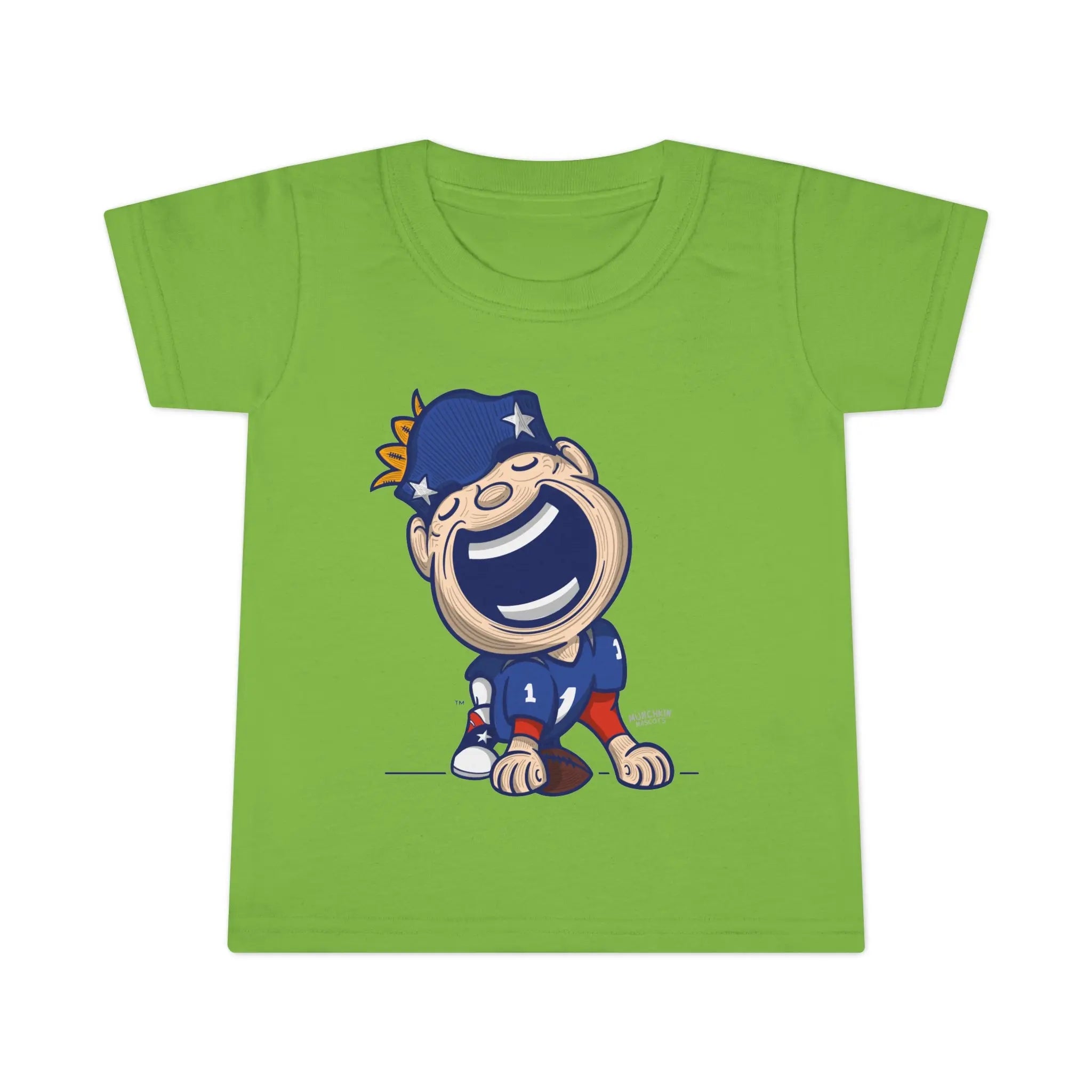 Toddler T-shirt - Blue Jersey - Lil' Pat NE Football Printify