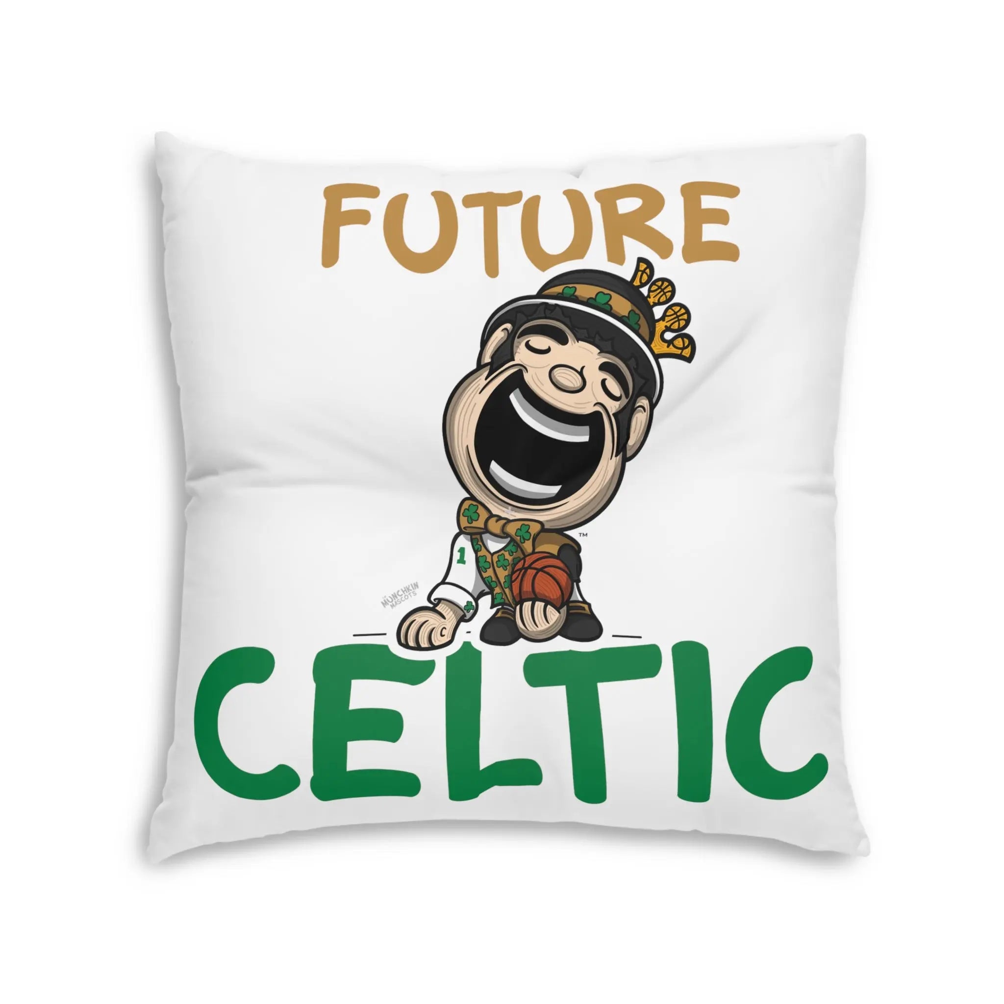 Tufted Floor Pillow, Square - Pattern + Future - Lil' Lucky BOS Basketball Printify