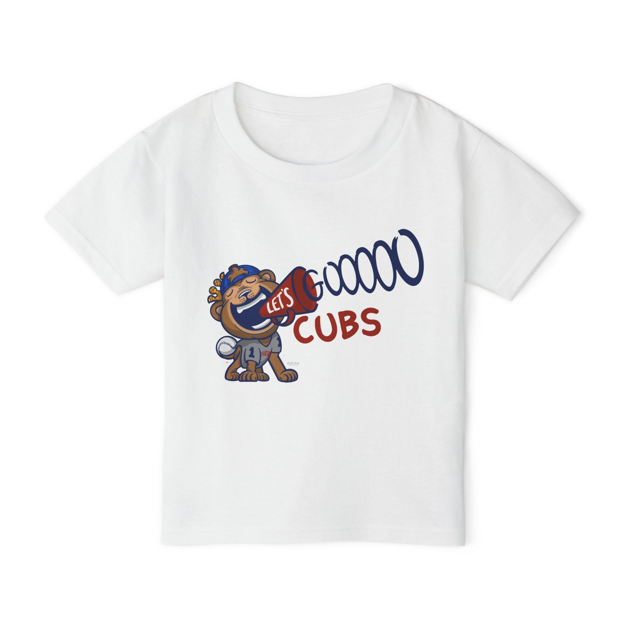 Chicago Baseball Toddler Tshirt Lil' Clark 'Let's Go' | Hand-Drawn Art | Gifts for Kids