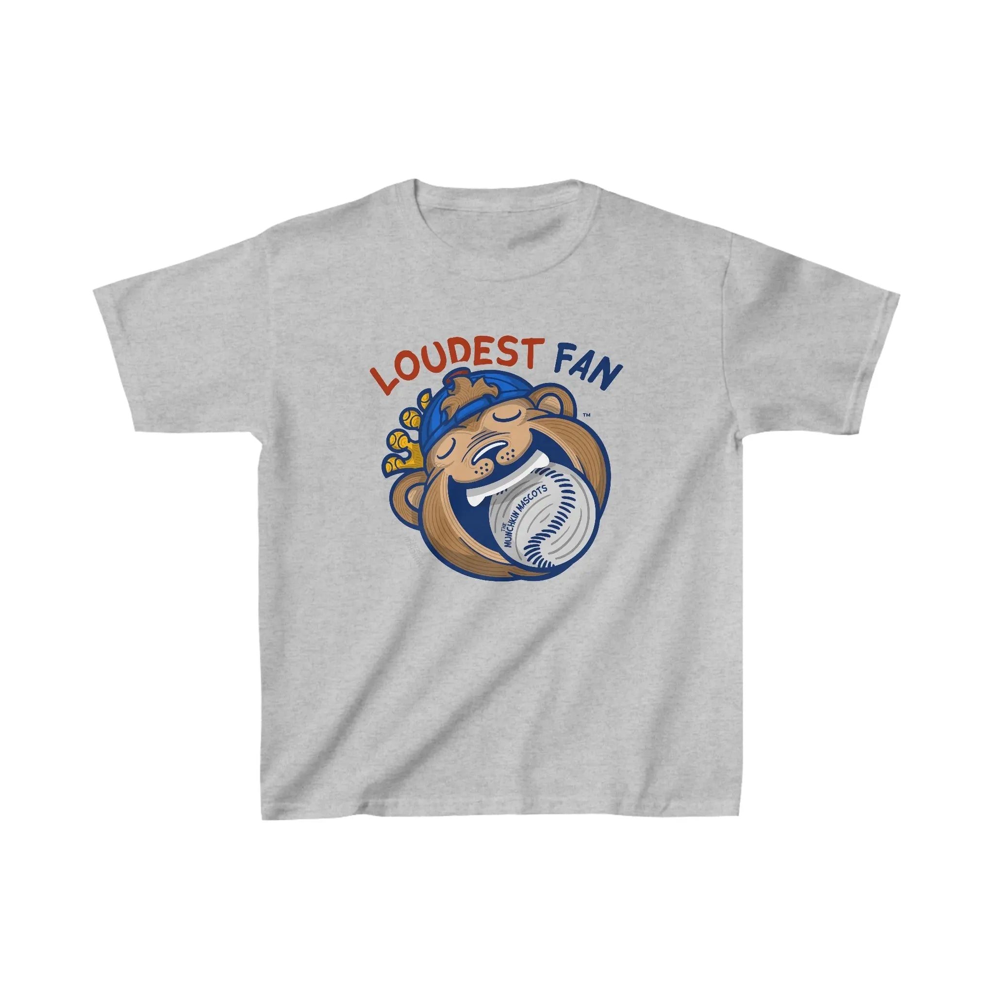 Kids Heavy Cotton™ Tee - Loudest Fan - Lil' Clark CHI Baseball Printify