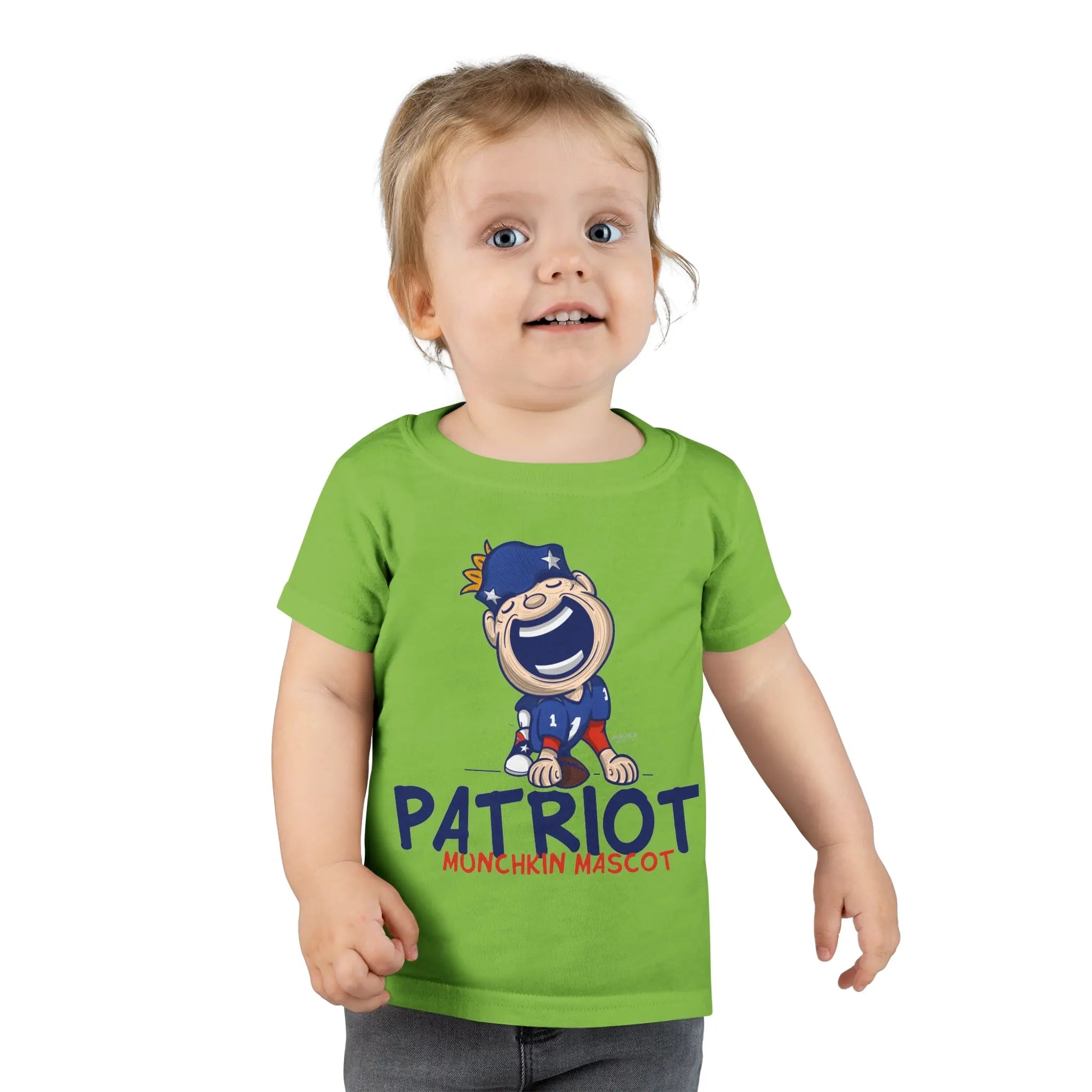 Toddler T-shirt - Munchkin Mascot - Lil' Pat NE Football Printify