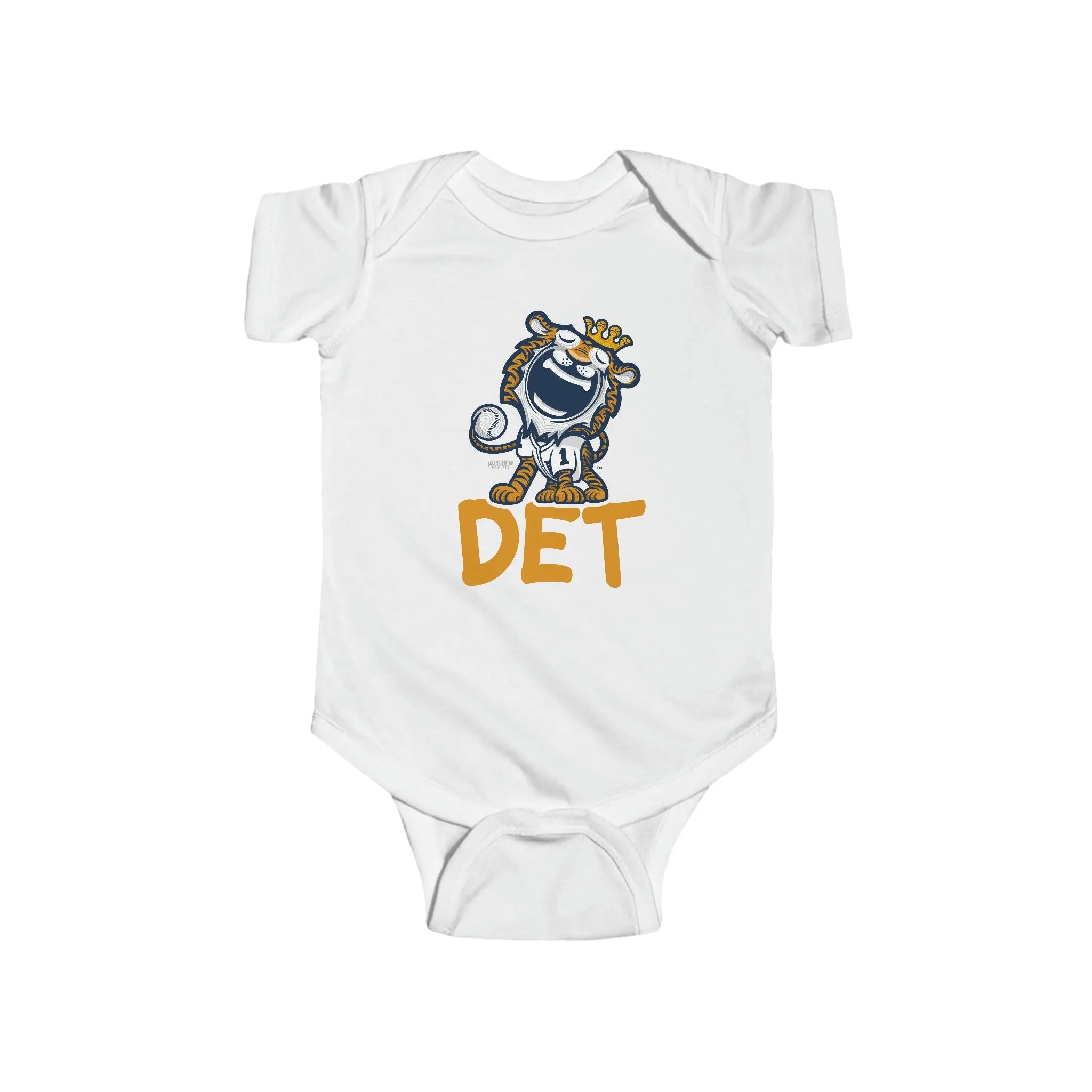 Infant Fine Jersey Bodysuit - DET - Lil' Paws DET Baseball Printify