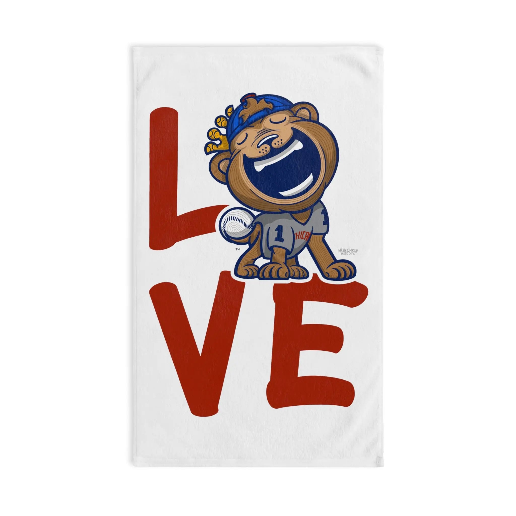 Hand Towel - LOVE - Lil' Clark CHI Baseball Printify
