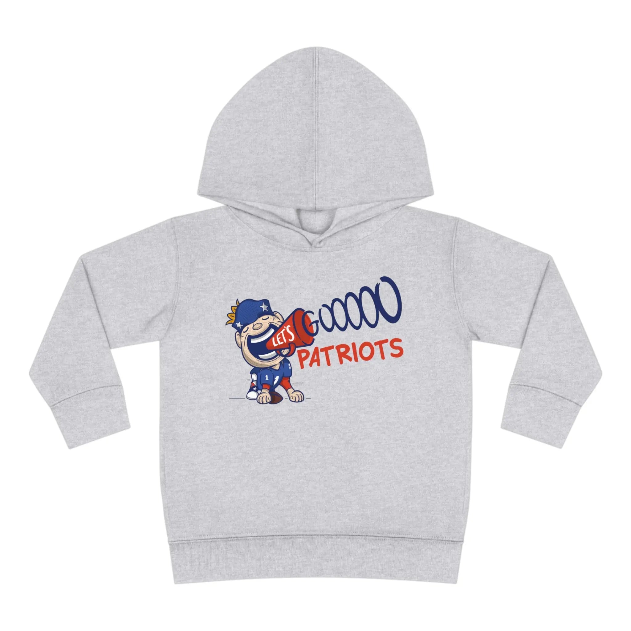 Toddler Pullover Fleece Hoodie - Let's Go - Lil' Pat NE Football Printify