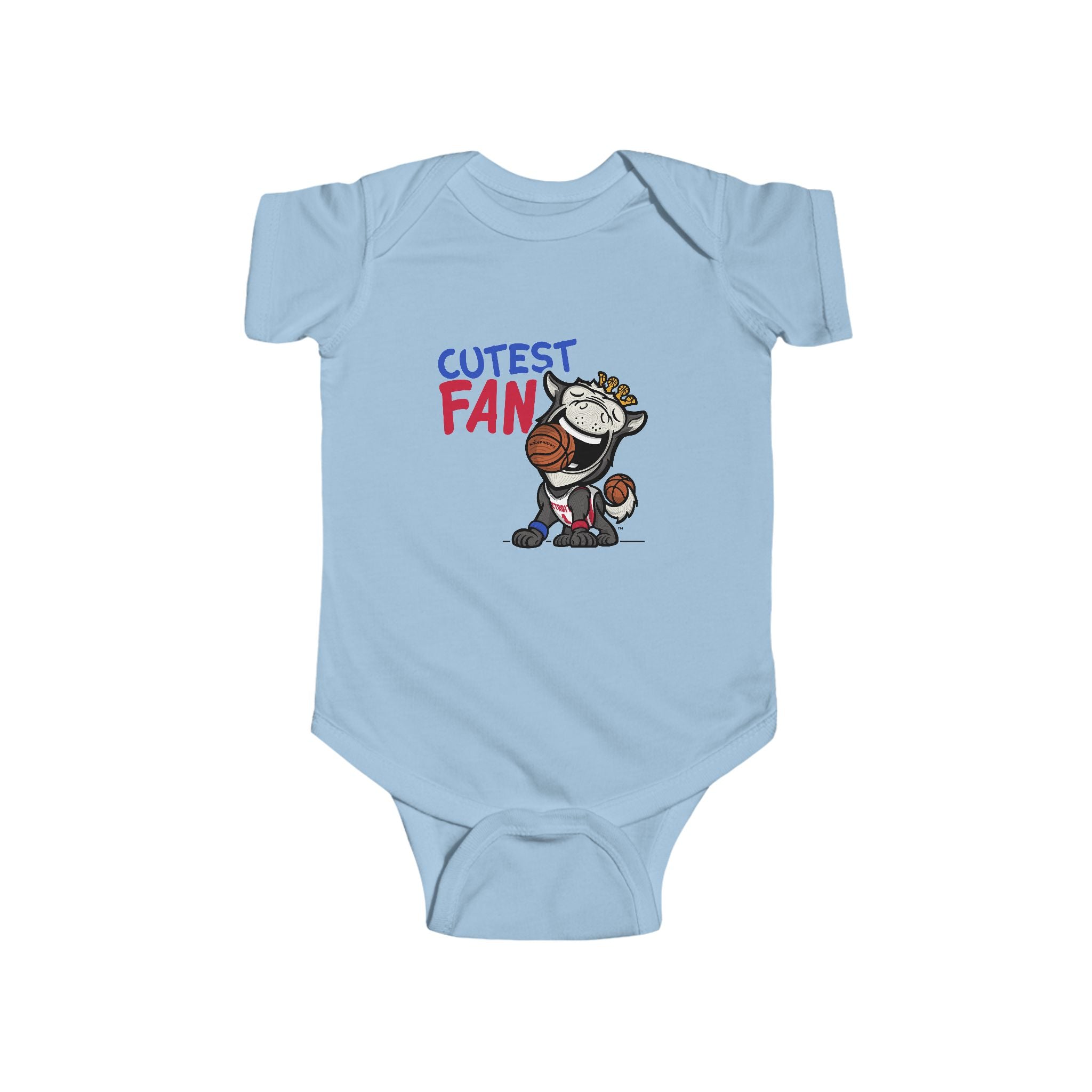 Detroit Basketball Newborn & Infant Lil' Hooper 'Cutest Fan' Jersey Bodysuit | Hand-Drawn Art | Gifts for Newborns