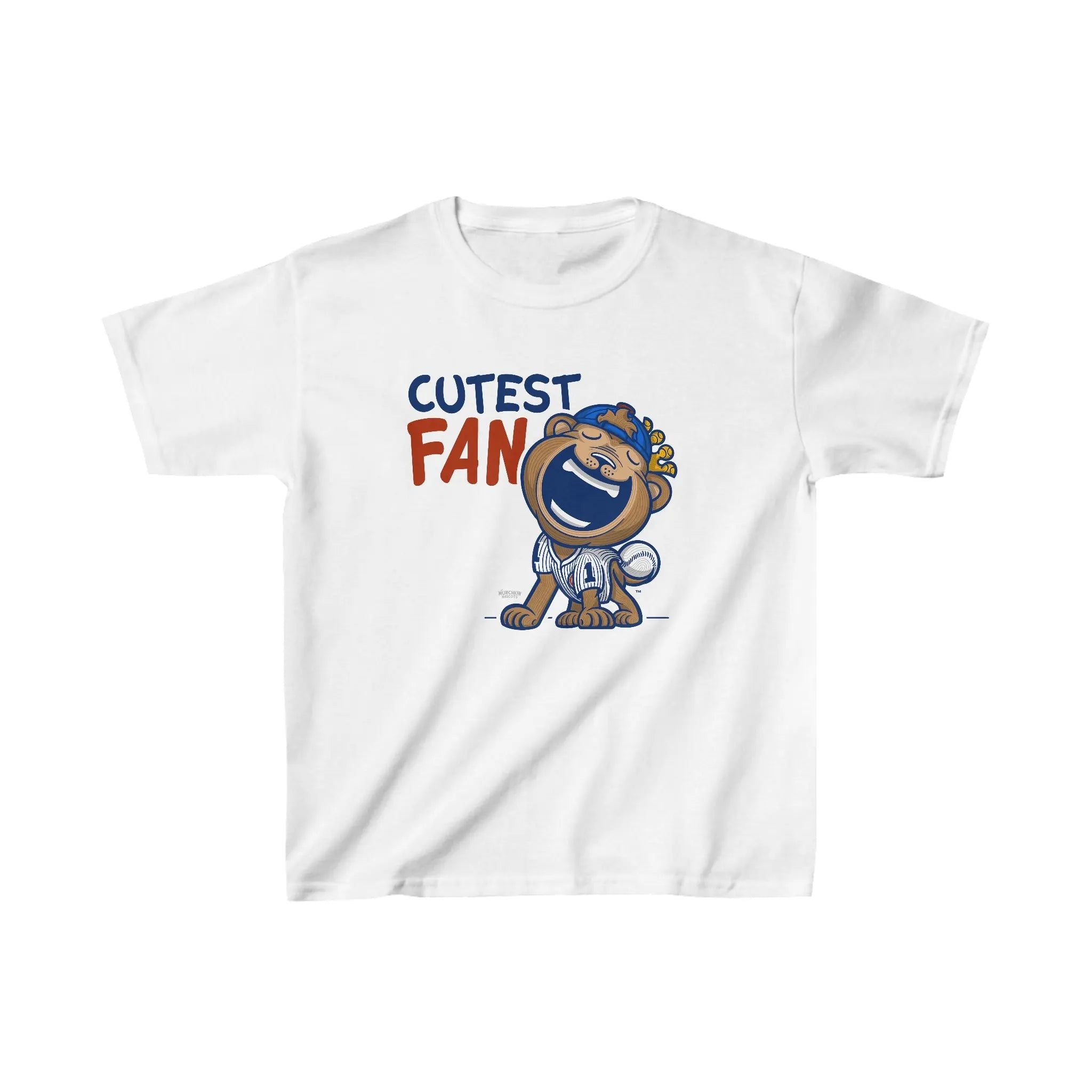 Kids Heavy Cotton™ Tee - Cutest Fan - Lil' Clark CHI Baseball Printify