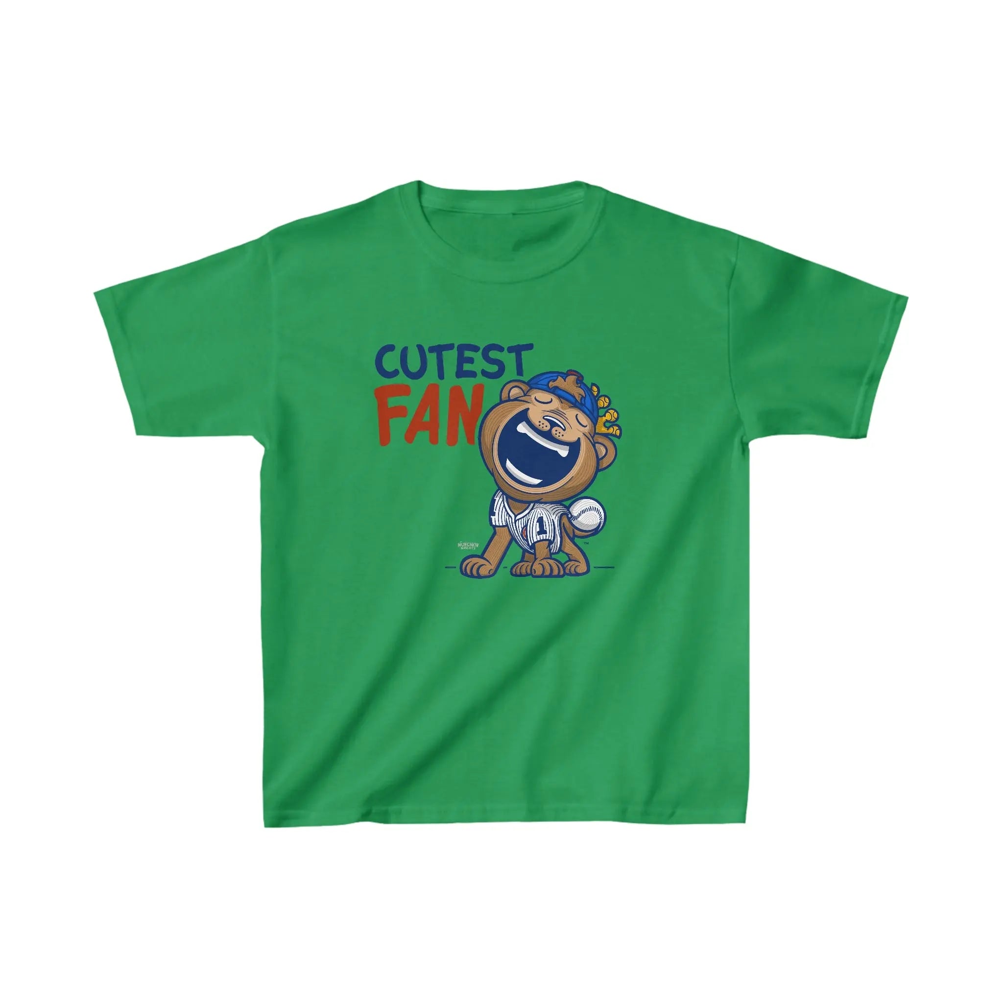 Kids Heavy Cotton™ Tee - Cutest Fan - Lil' Clark CHI Baseball Printify
