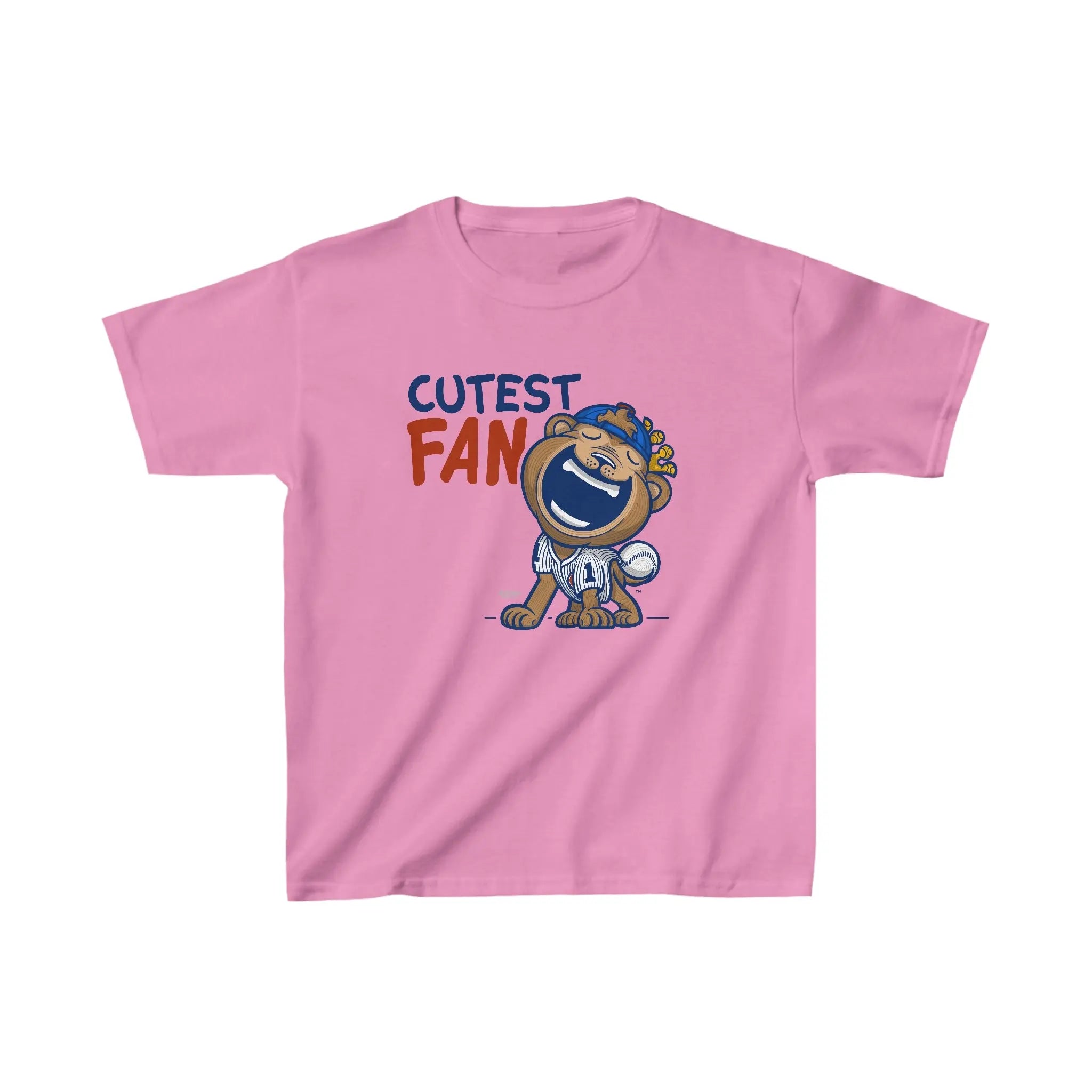 Kids Heavy Cotton™ Tee - Cutest Fan - Lil' Clark CHI Baseball Printify
