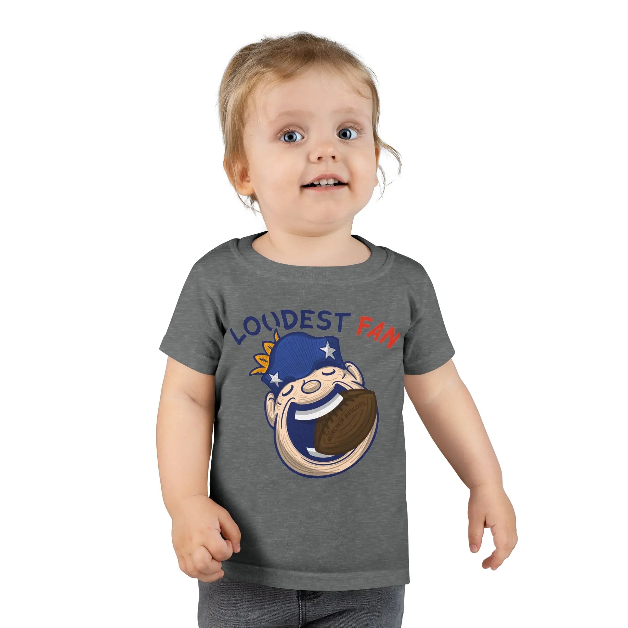 Toddler T-shirt - Loudest Fan - Lil' Pat NE Football Printify