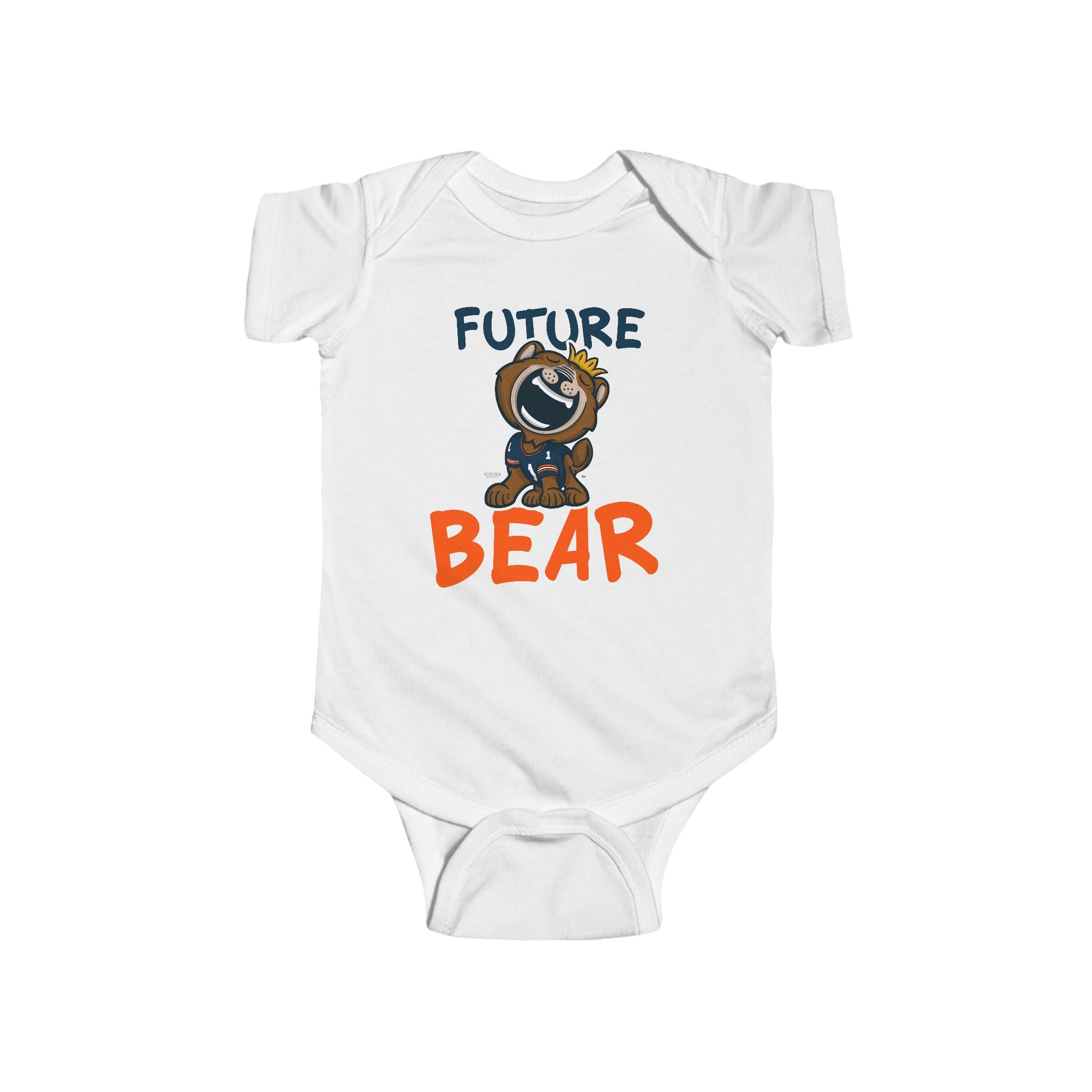 Chicago Football Newborn & Infant Lil' Staley 'Future' Jersey Bodysuit | Hand-Drawn Art | Gifts for Newborns