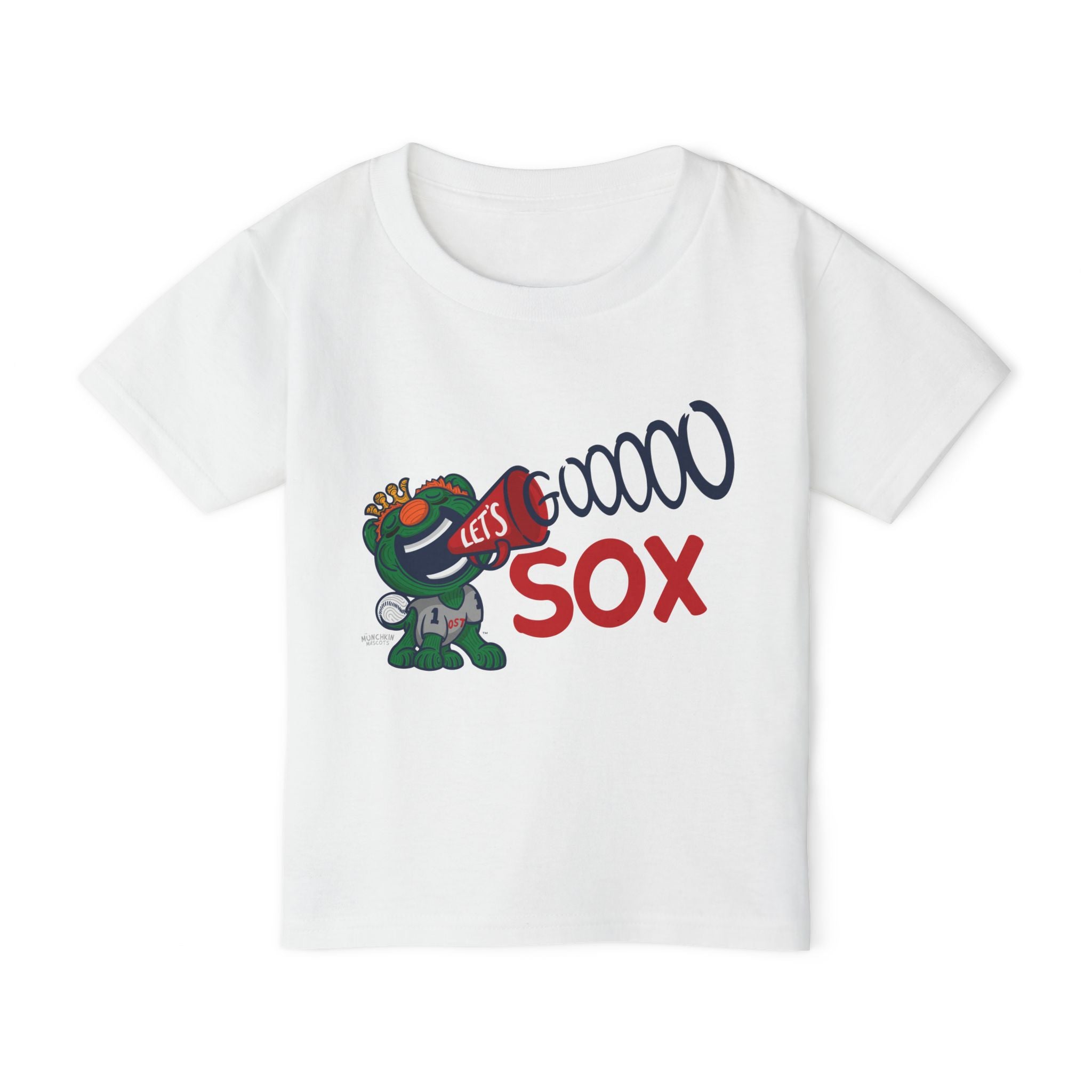 Boston Baseball Toddler Tshirt Lil' Wally 'Let's Go' | Hand-Drawn Art | Gifts for Kids