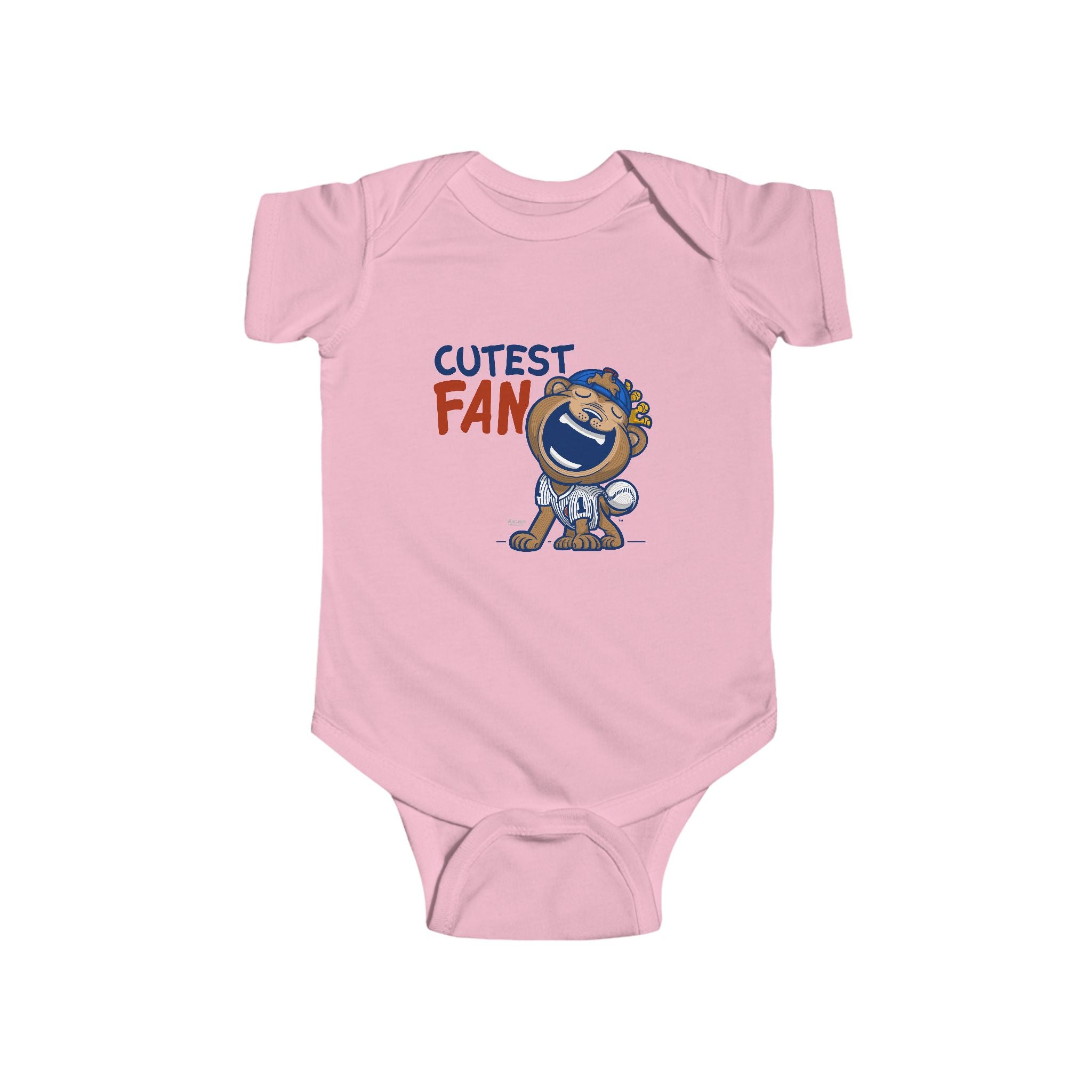Chicago Baseball Newborn & Infant Lil' Clark 'Cutest Fan' Jersey Bodysuit | Hand-Drawn Art | Gifts for Newborns