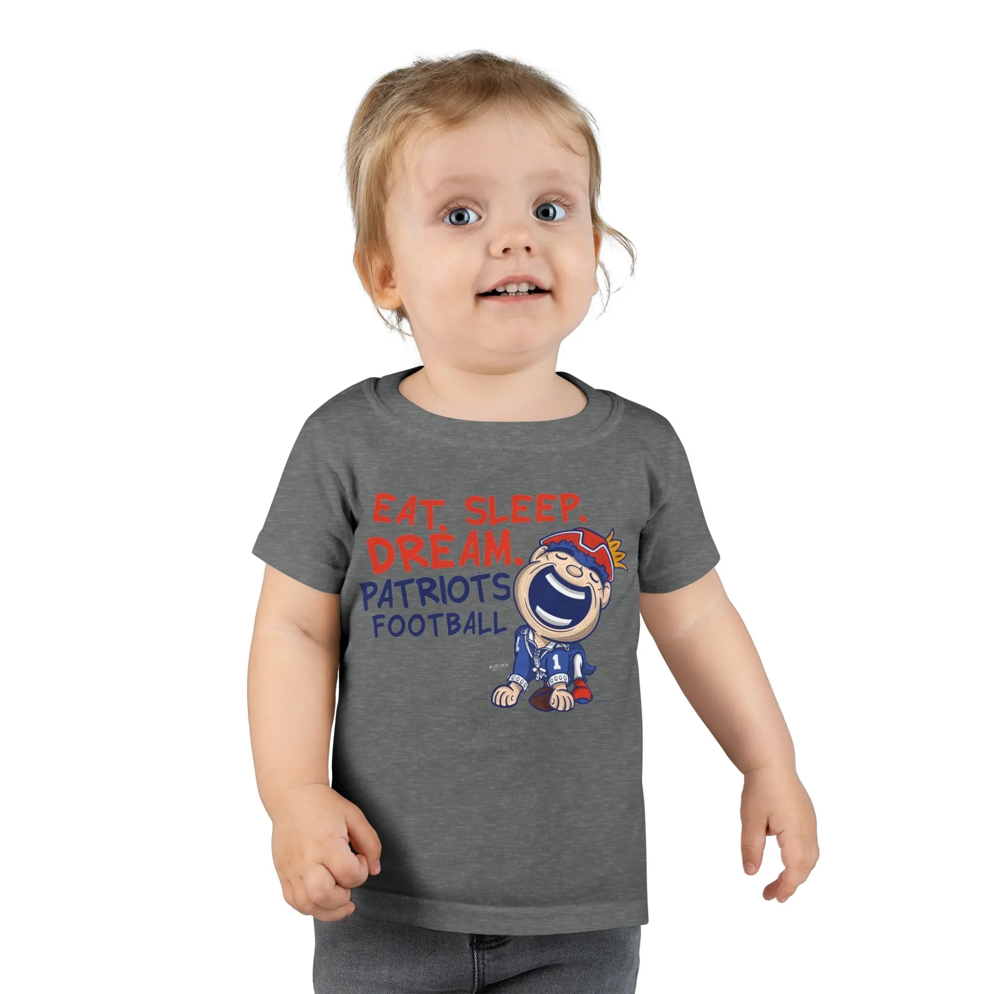 Toddler T-shirt - Eat Sleep Dream - Lil' Pat NE Football Printify