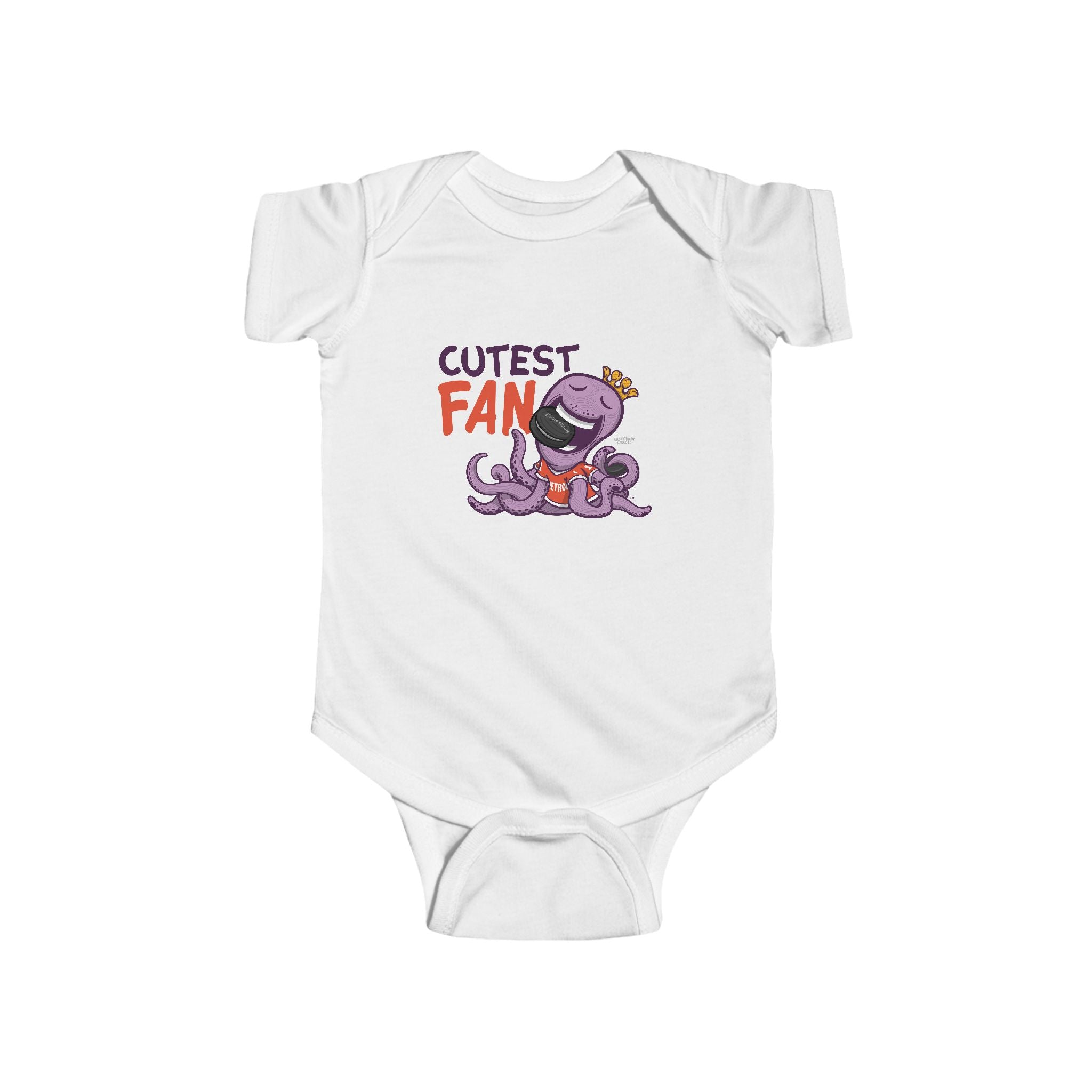 Detroit Hockey Newborn & Infant Lil' Stanley 'Cutest Fan' Jersey Bodysuit | Hand-Drawn Art | Gifts for Newborns