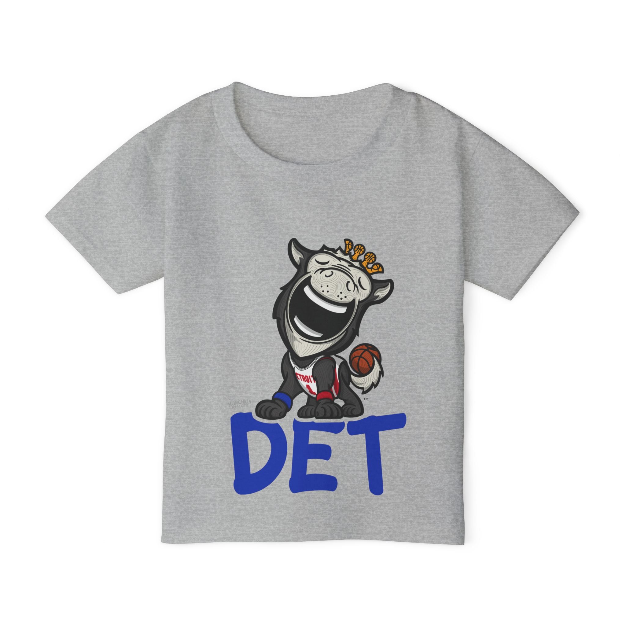 Detroit Basketball Toddler Tshirt Lil' Hooper 'DET' | Hand-Drawn Art | Gifts for Kids