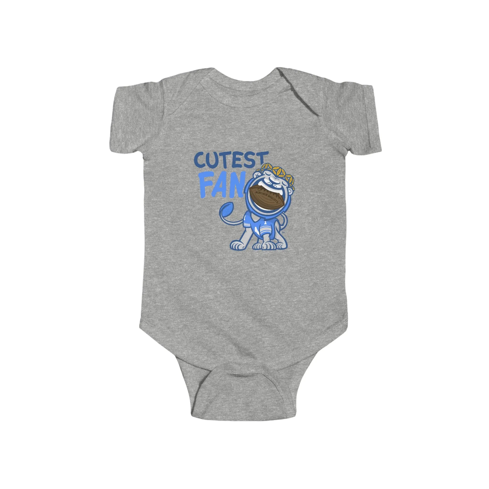 Infant Fine Jersey Bodysuit - Cutest Fan - Lil' Miss Roary DET Football Printify