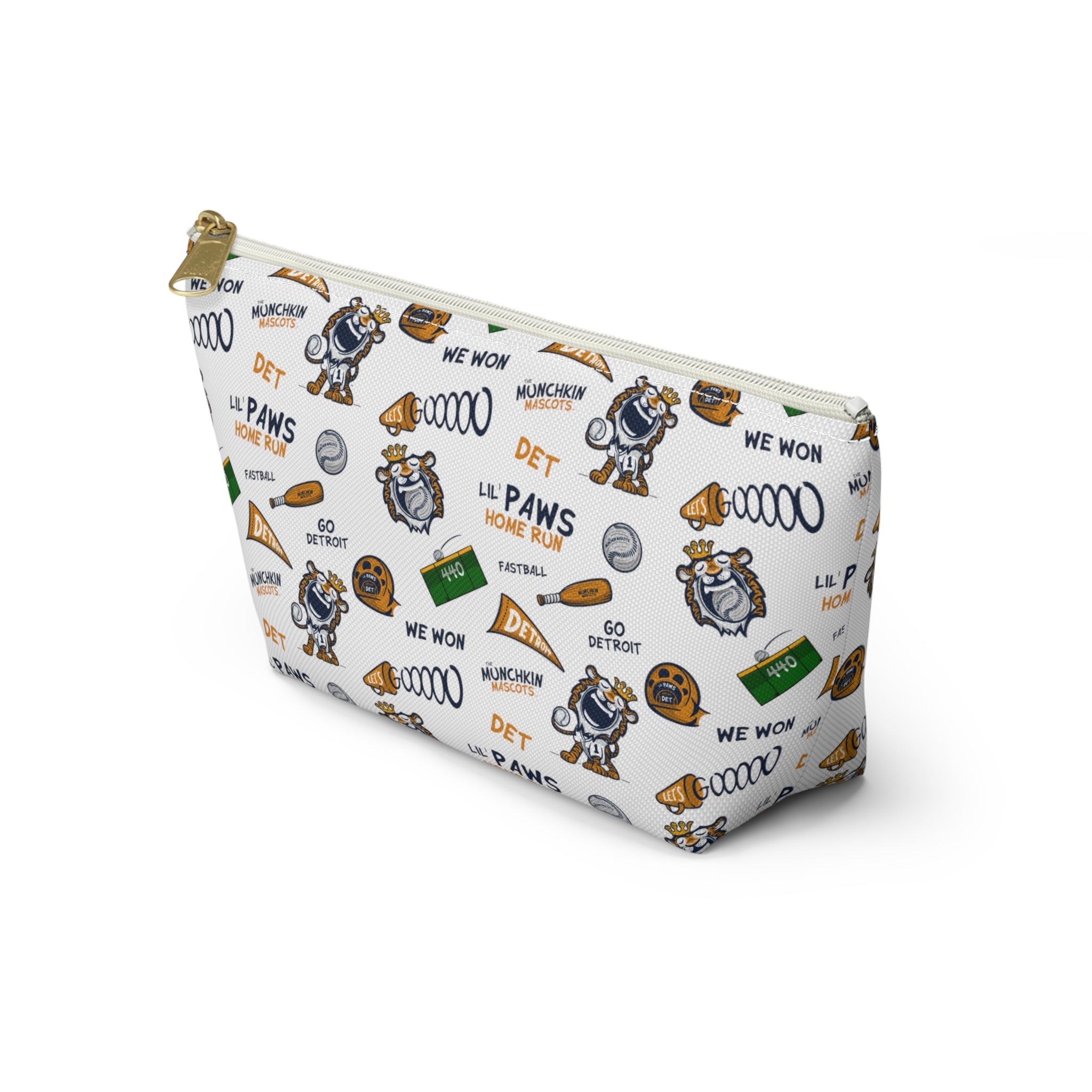 Accessory Pouch w T-bottom - Pattern - Lil' Paws DET Baseball Printify