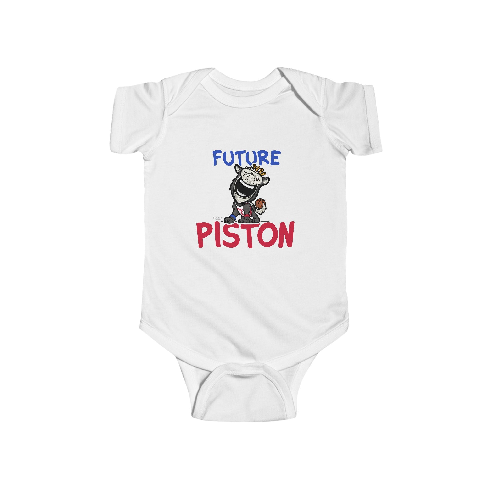 Detroit Basketball Newborn & Infant Lil' Hooper 'Future' Jersey Bodysuit | Hand-Drawn Art | Gifts for Newborns