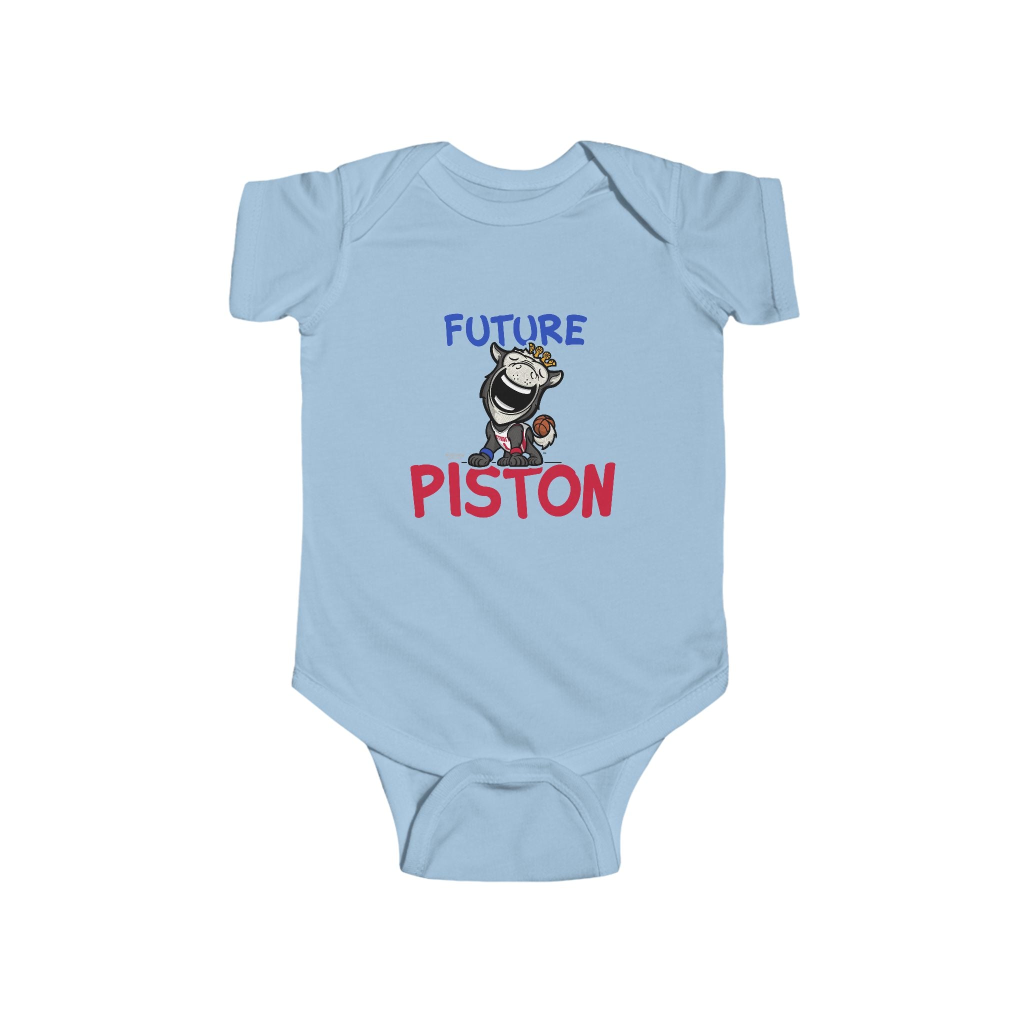 Detroit Basketball Newborn & Infant Lil' Hooper 'Future' Jersey Bodysuit | Hand-Drawn Art | Gifts for Newborns