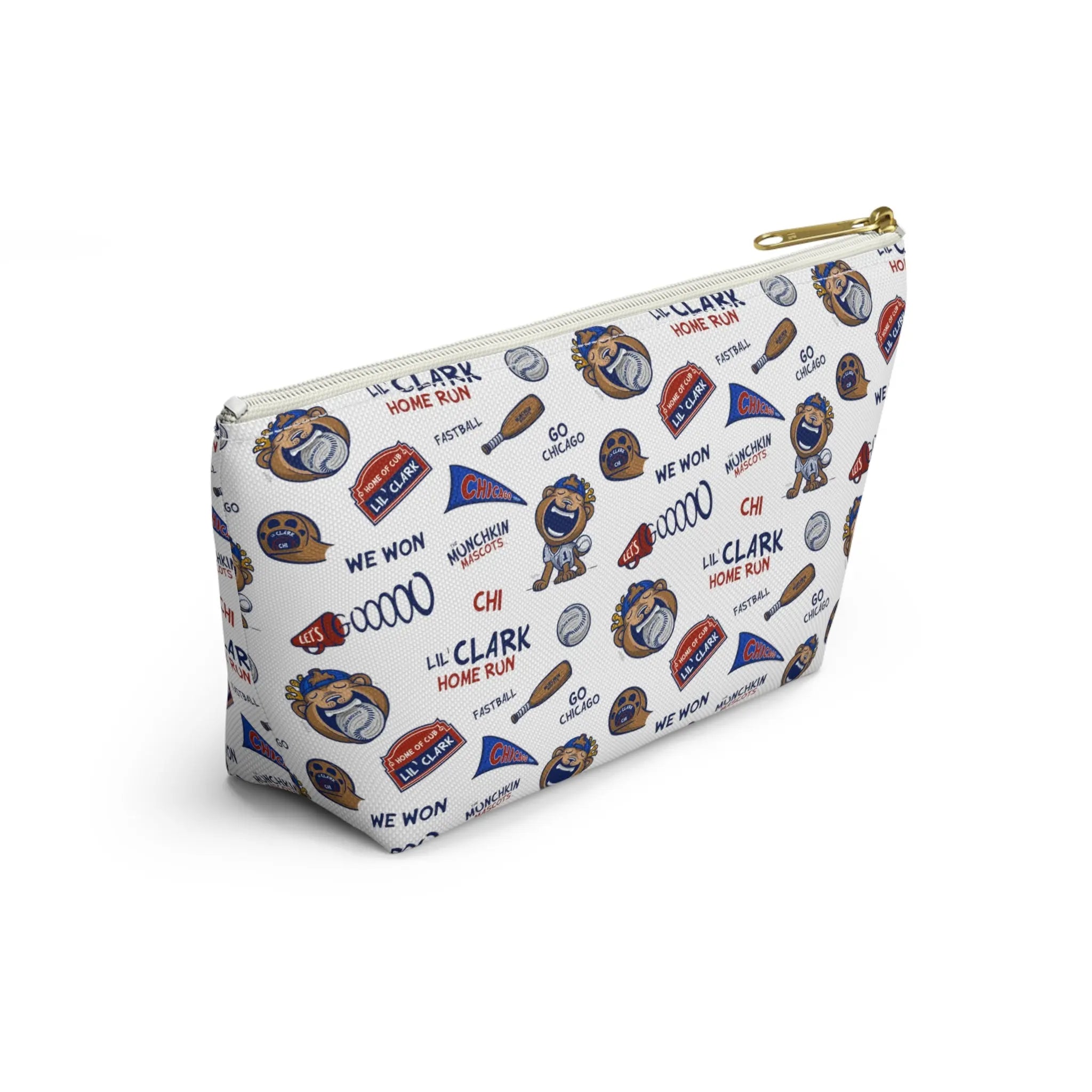 Accessory Pouch w T-bottom - Pattern - Lil' Clark CHI Baseball Printify