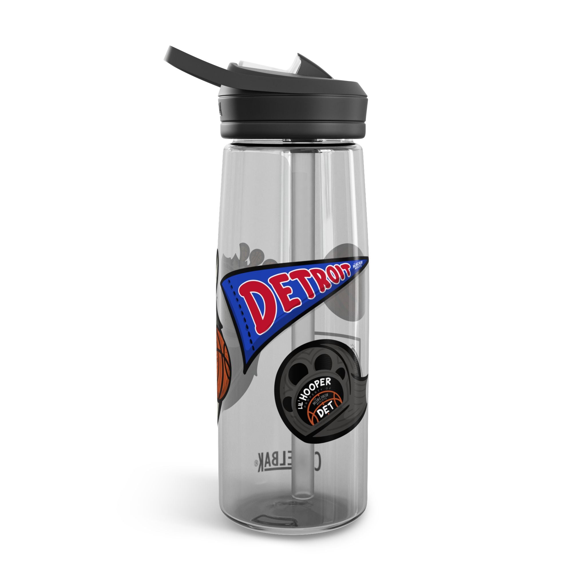 Detroit Basketball CamelBak Eddy® Lil' Hooper Water Bottle, 20oz\25oz | Hand-Drawn Art | Gifts for Kids