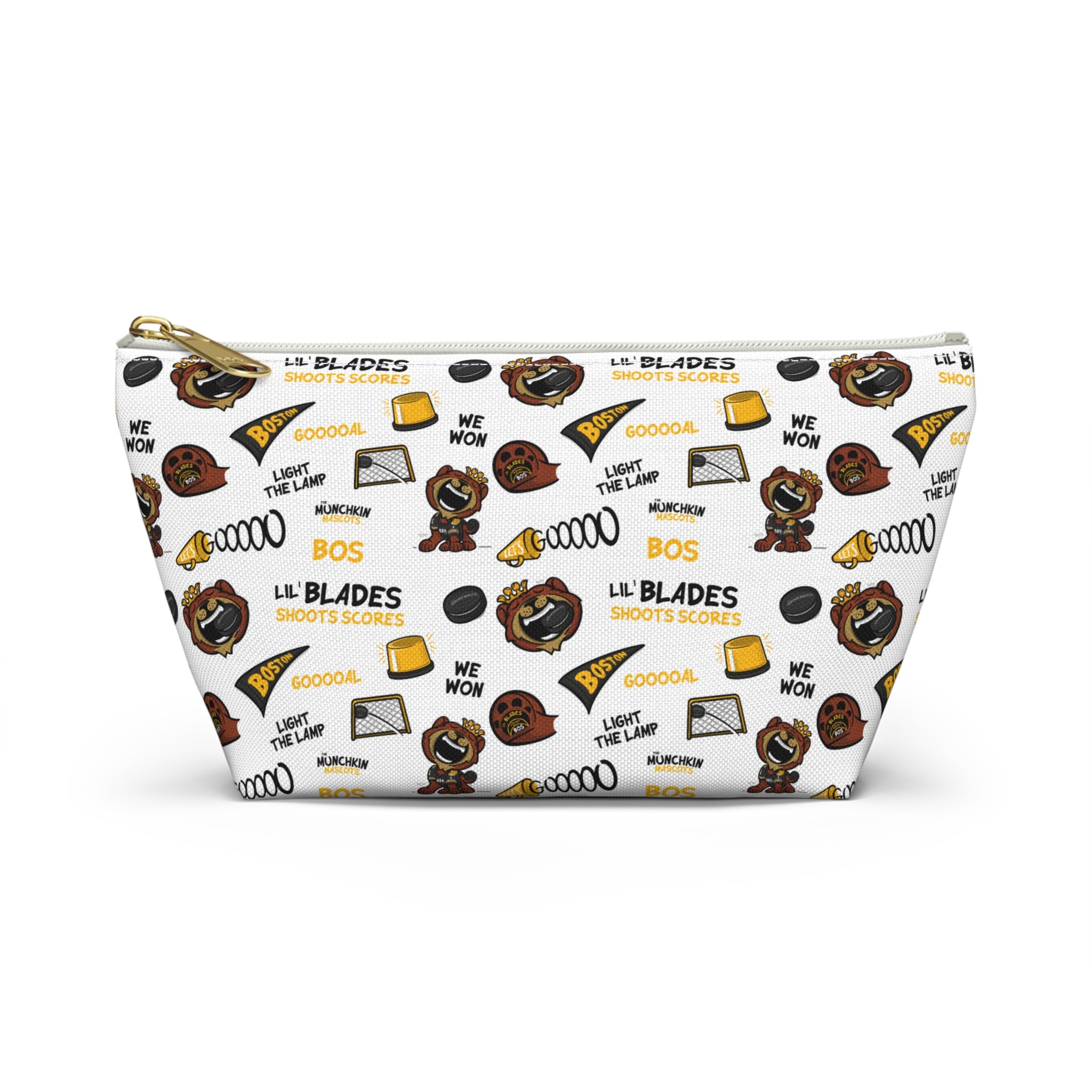 Boston Hockey Accessory Pouch Lil' Blades Themed | Hand-Drawn Art | Gifts for Kids