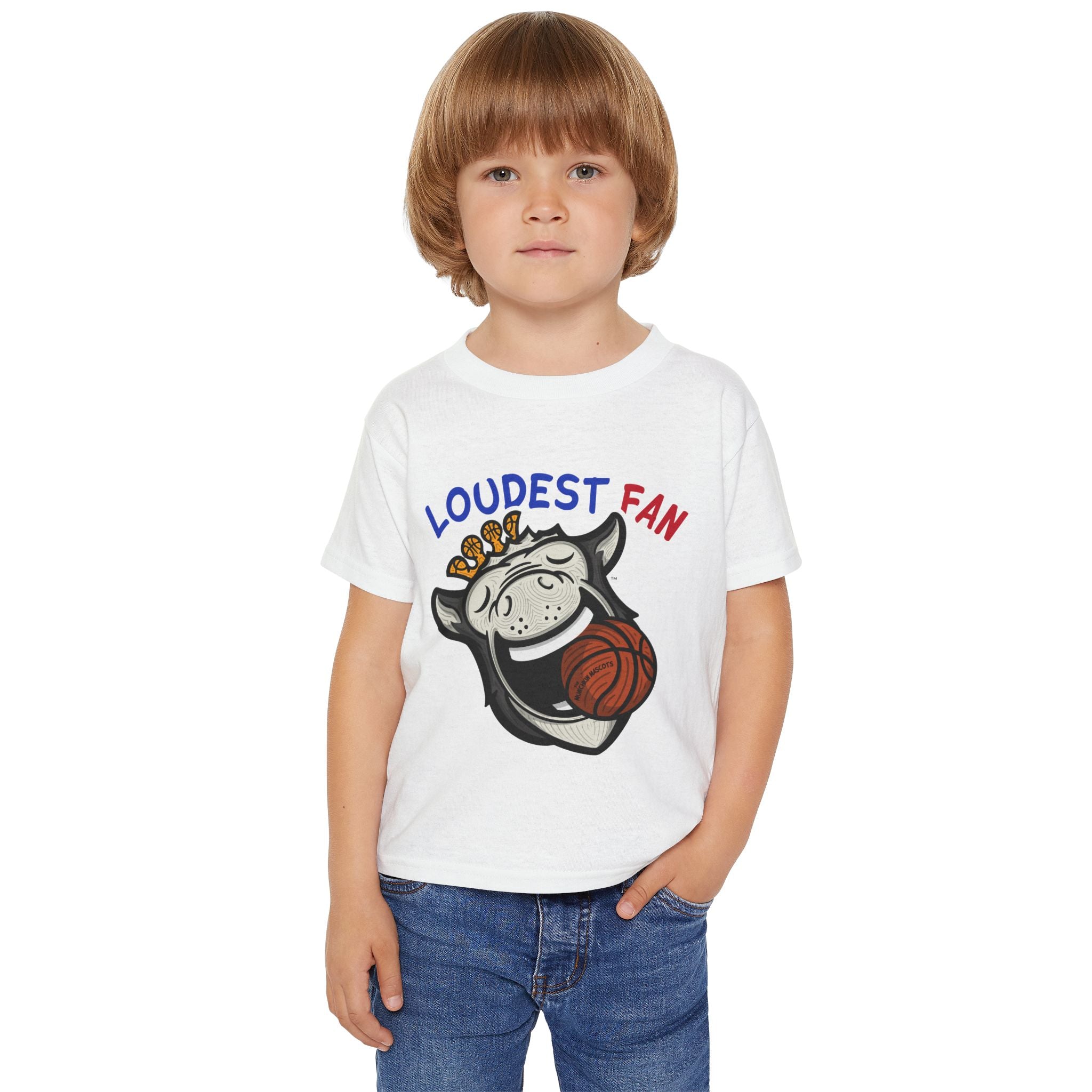 Detroit Basketball Toddler Tshirt Lil' Hooper 'Loudest Fan' | Hand-Drawn Art | Gifts for Kids