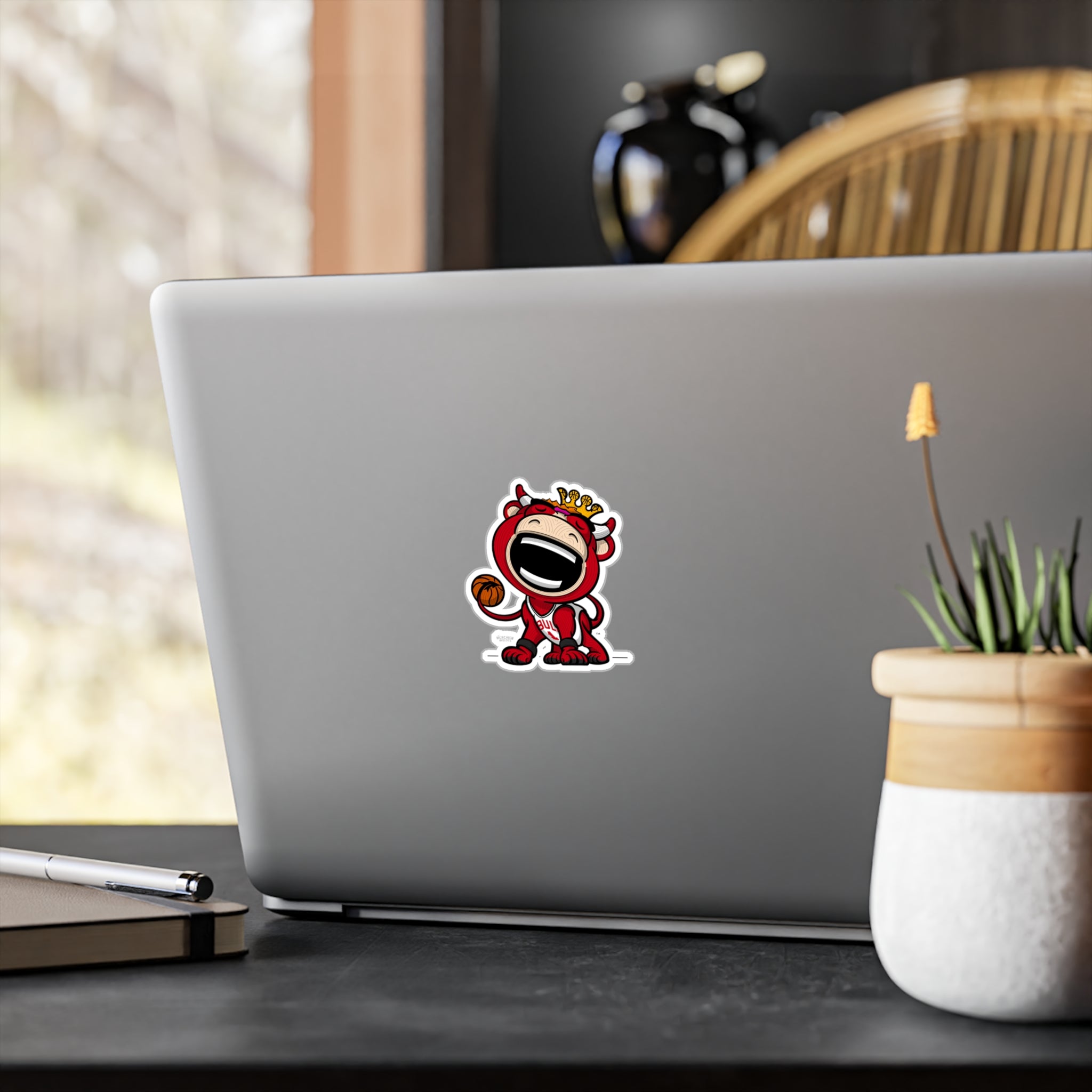 Kiss-Cut Vinyl Decals - Head Tilt Right - Lil' Benny CHI Basketball Printify