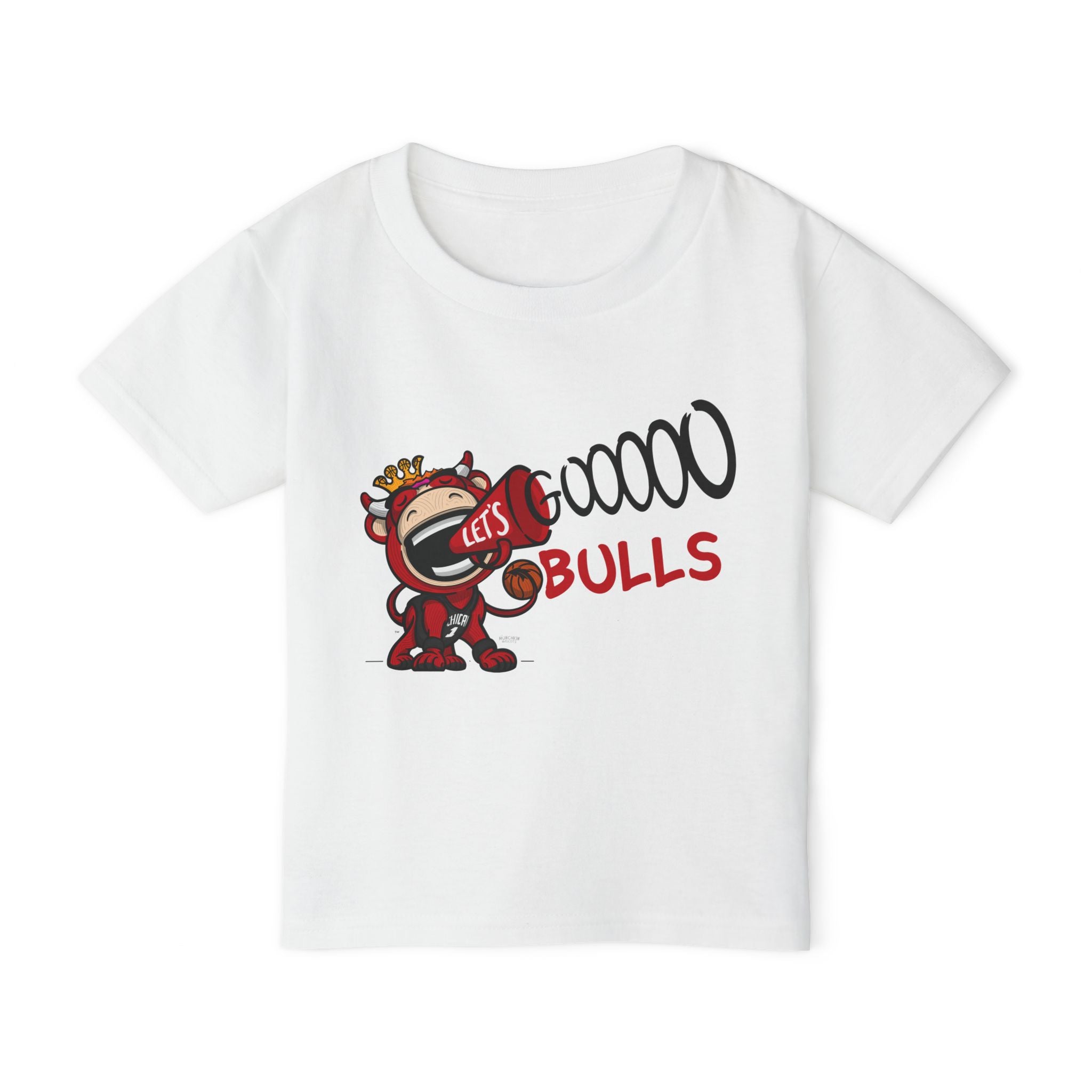 Chicago Basketball Toddler Tshirt Lil' Benny 'Let's Go' | Hand-Drawn Art | Gifts for Kids