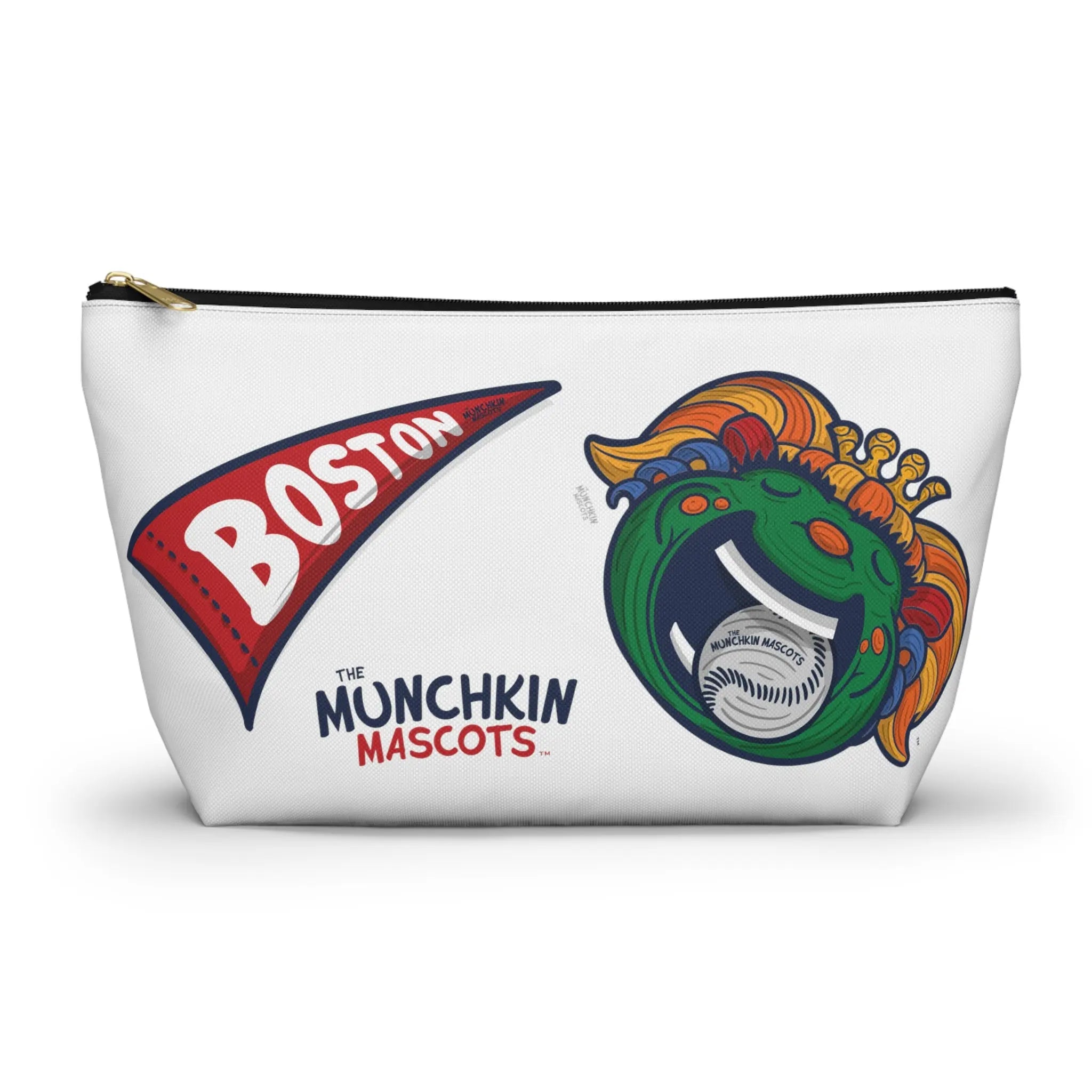 Accessory Pouch w T-bottom - Pattern - Lil' Miss Tessie BOS Baseball Printify