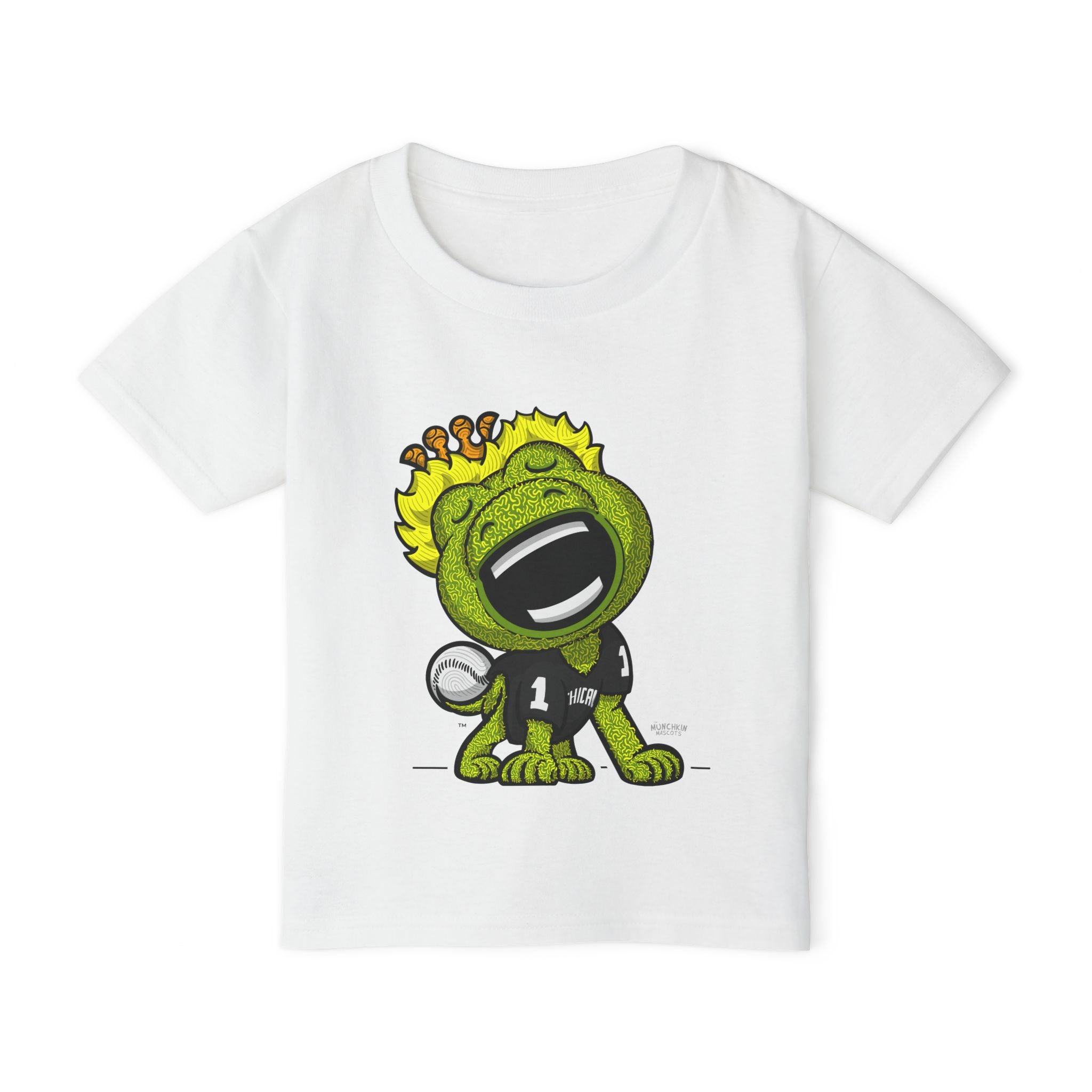 Chicago Baseball Toddler Tshirt Lil' Southpaw 'Home/Away Mascot' | Hand-Drawn Art | Gifts for Kids