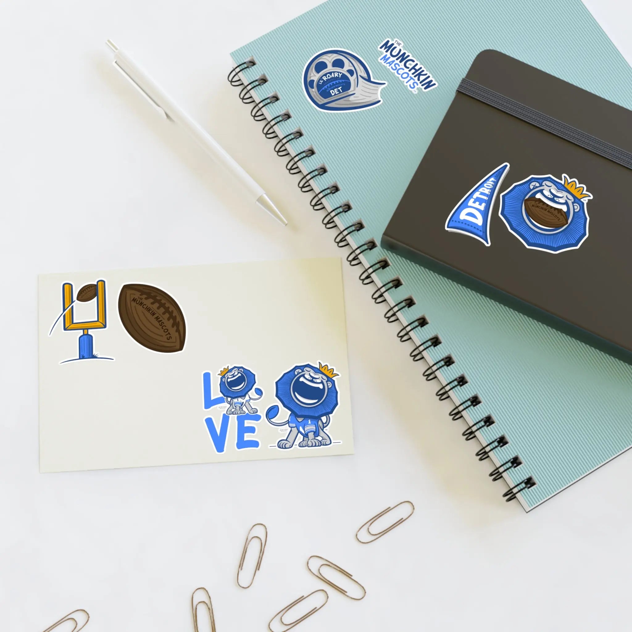 Sticker Sheets - Lil' Roary DET Football Printify