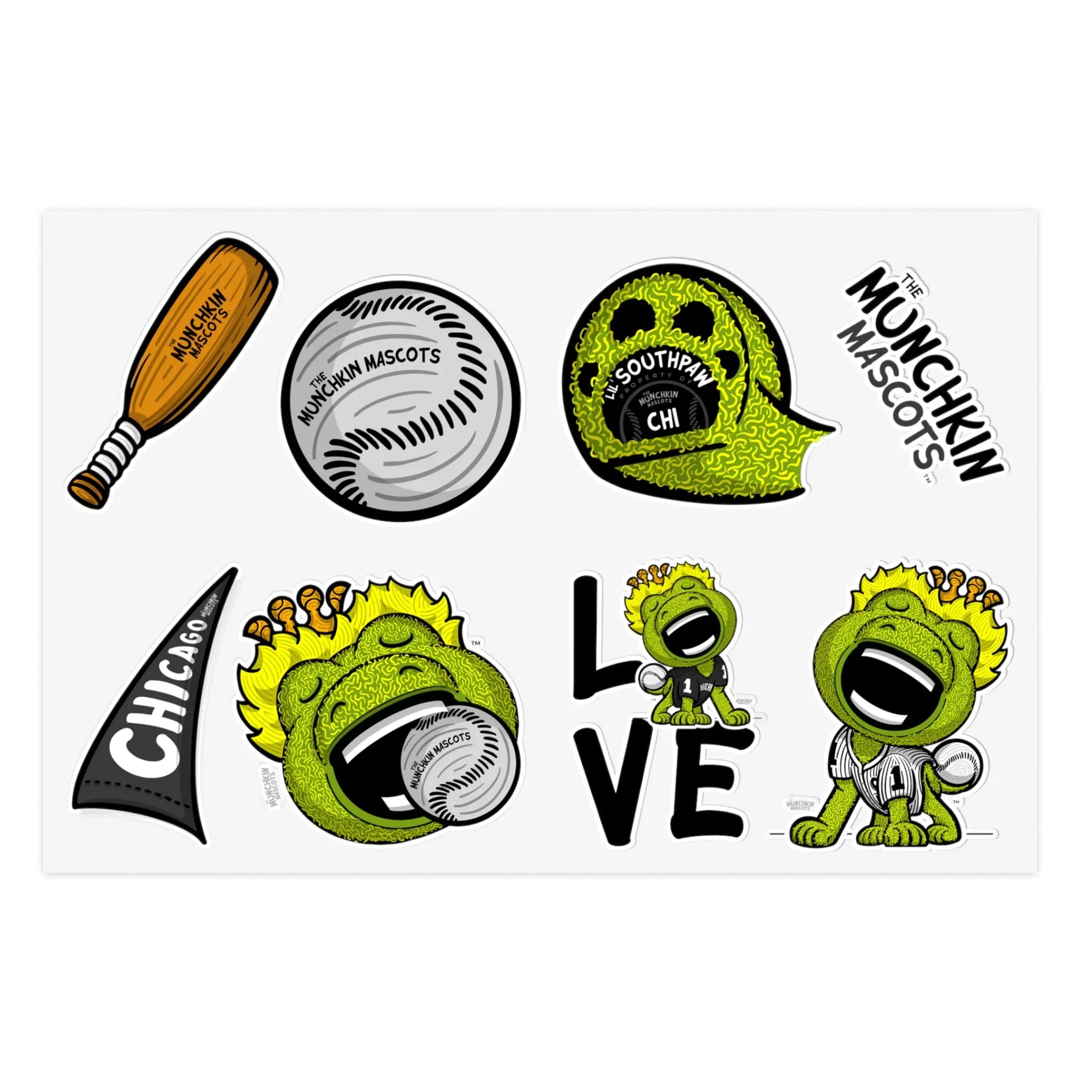 Sticker Sheets - Lil' Southpaw CHI Baseball Printify