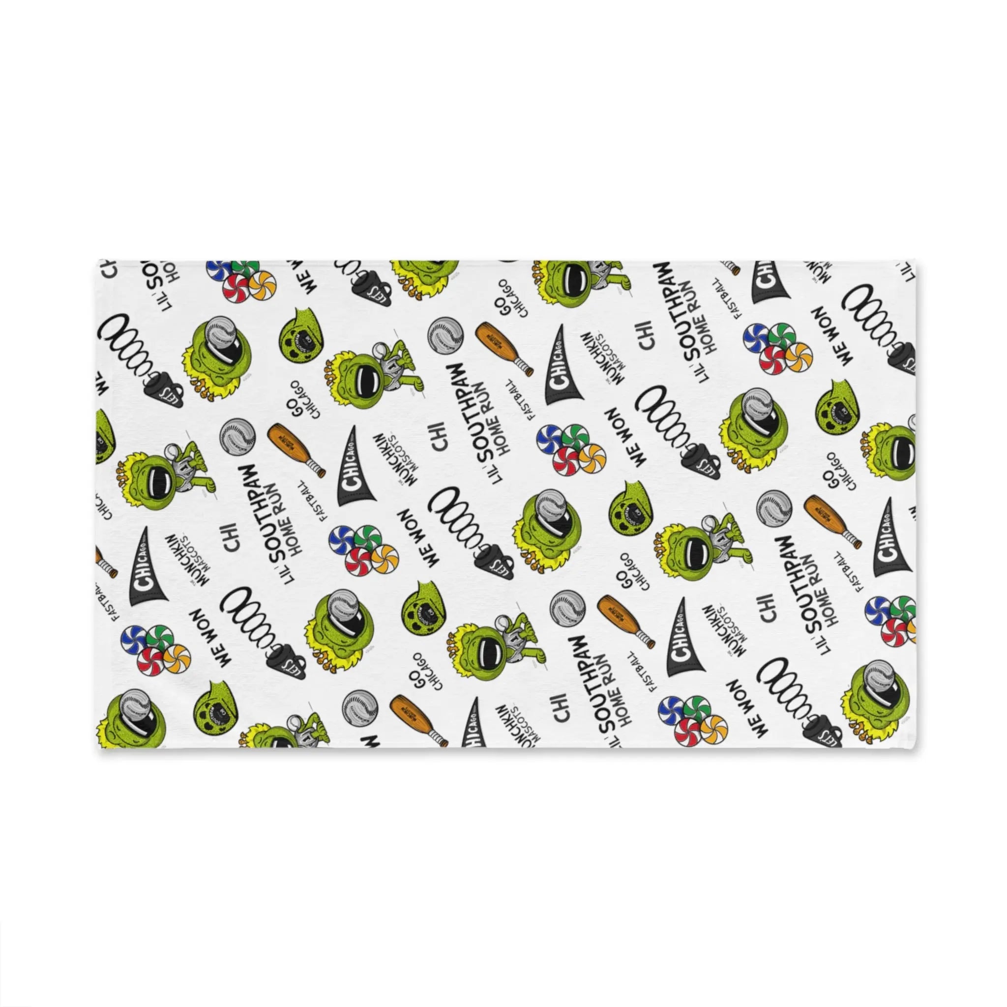 Hand Towel - Pattern - Lil' Southpaw CHI Baseball Printify
