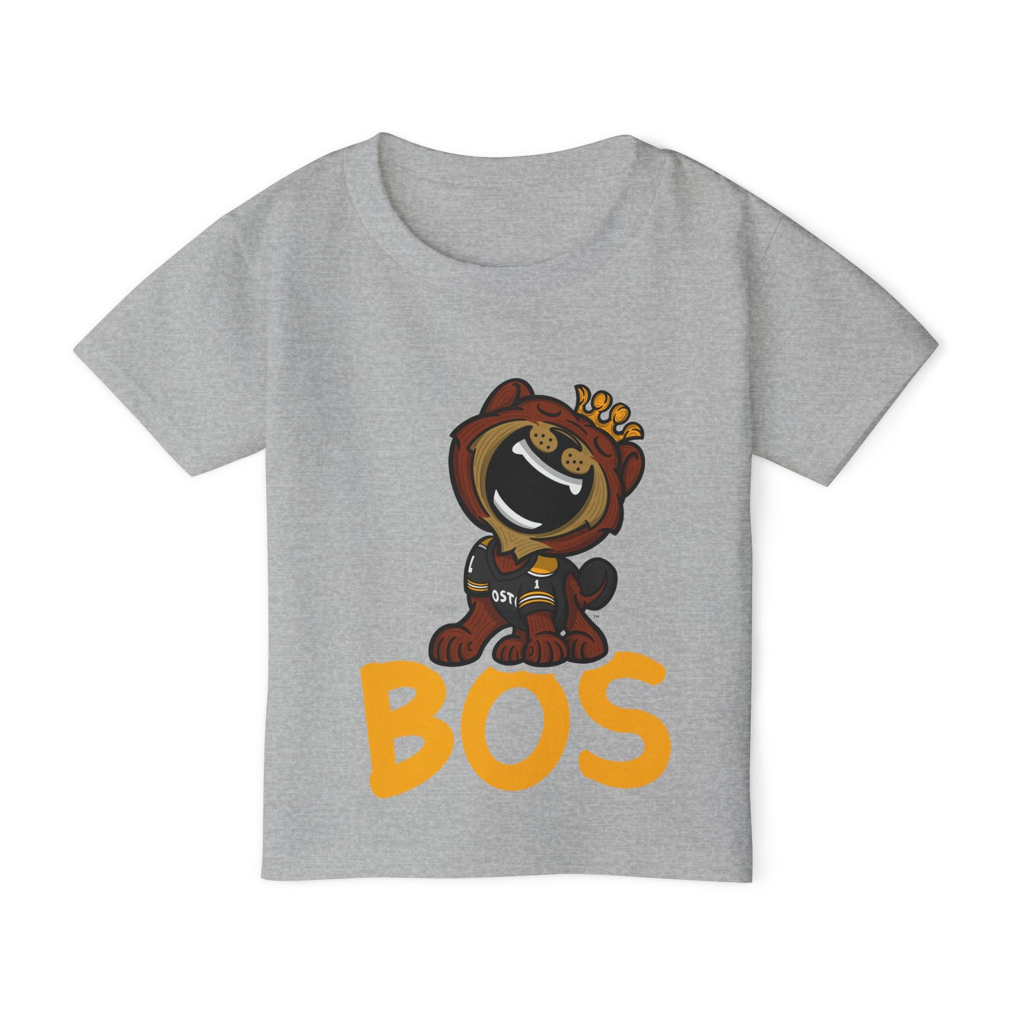 Boston Hockey Toddler Tshirt Lil' Blades 'BOS' | Hand-Drawn Art | Gifts for Kids
