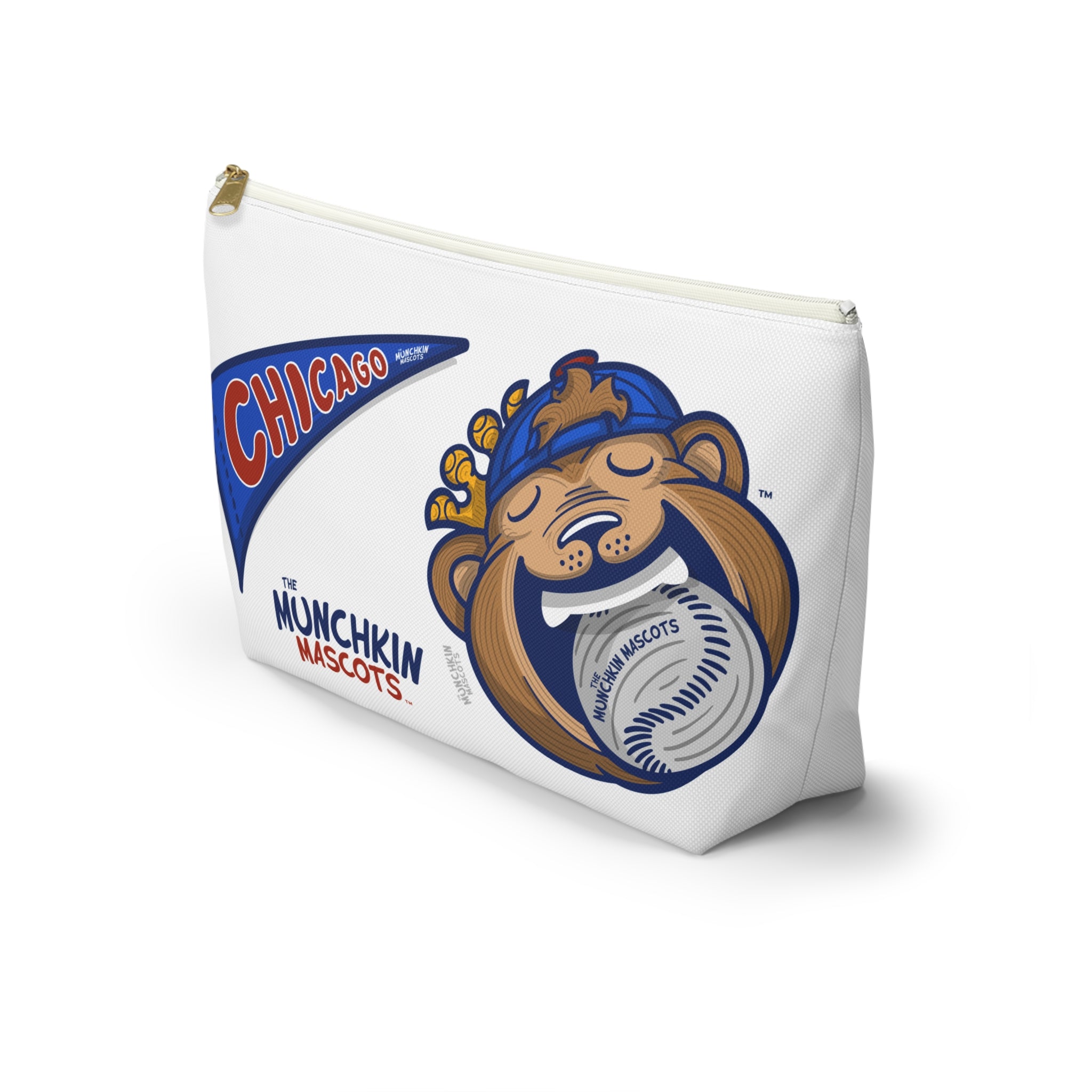 Chicago Baseball Accessory Pouch Lil' Clark Themed | Hand-Drawn Art | Gifts for Kids