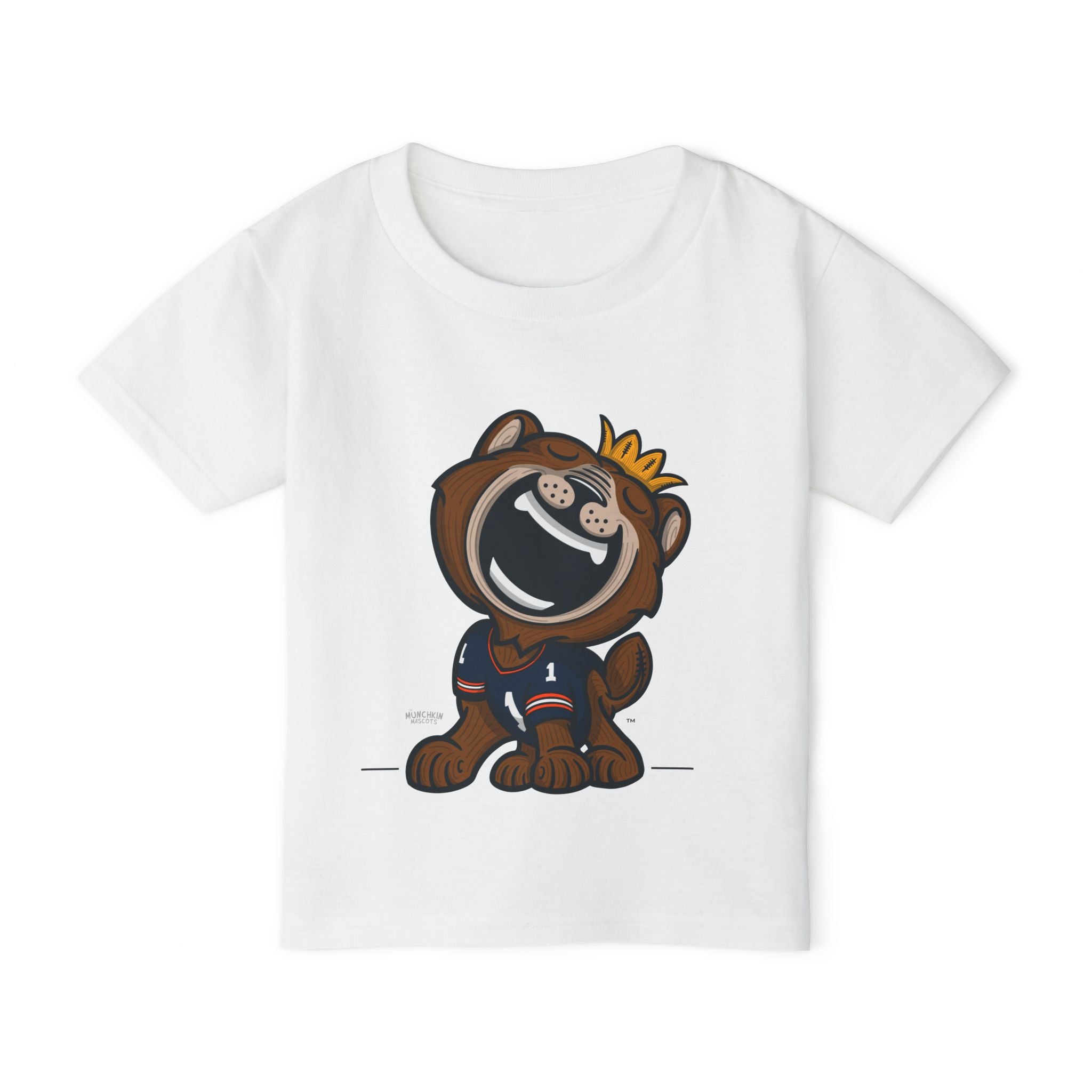 Chicago Football Toddler Tshirt Lil' Staley 'Home/Away Mascot' | Hand-Drawn Art | Gifts for Kids