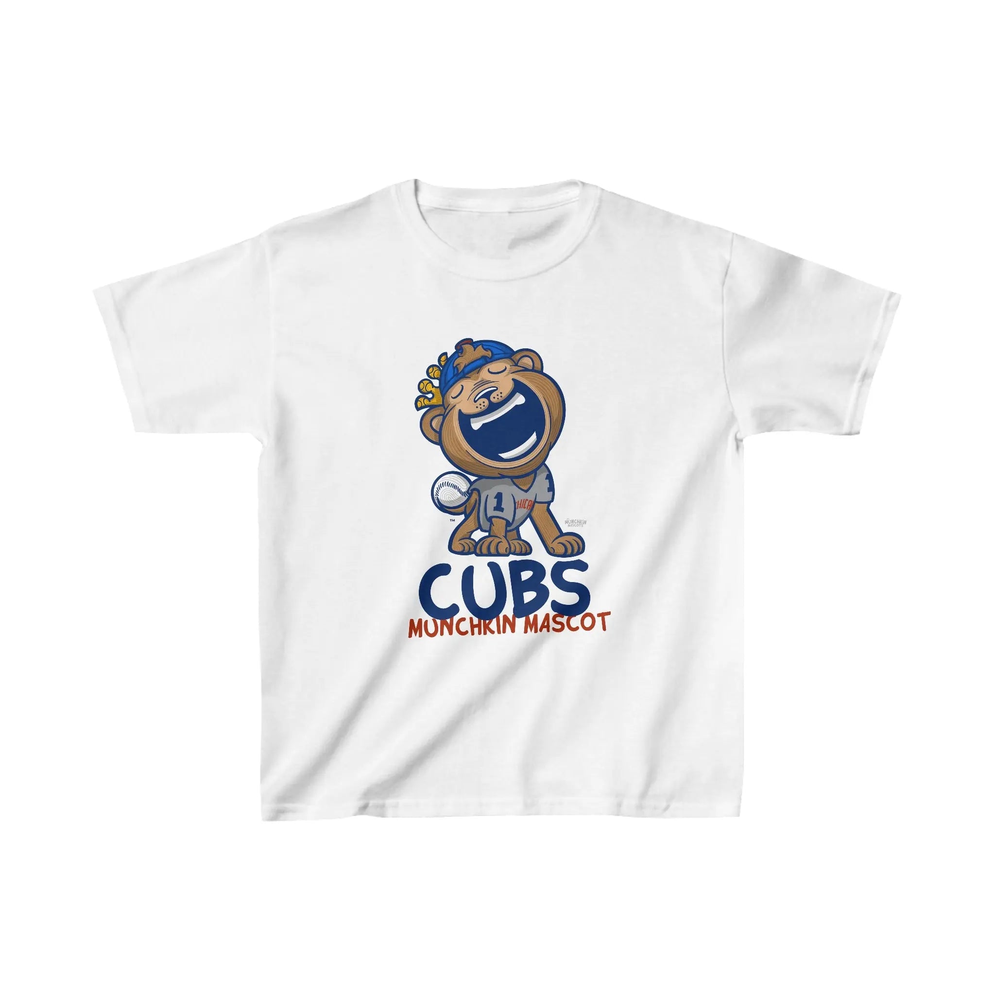 Kids Heavy Cotton™ Tee - Munchkin Mascot - Lil' Clark CHI Baseball Printify