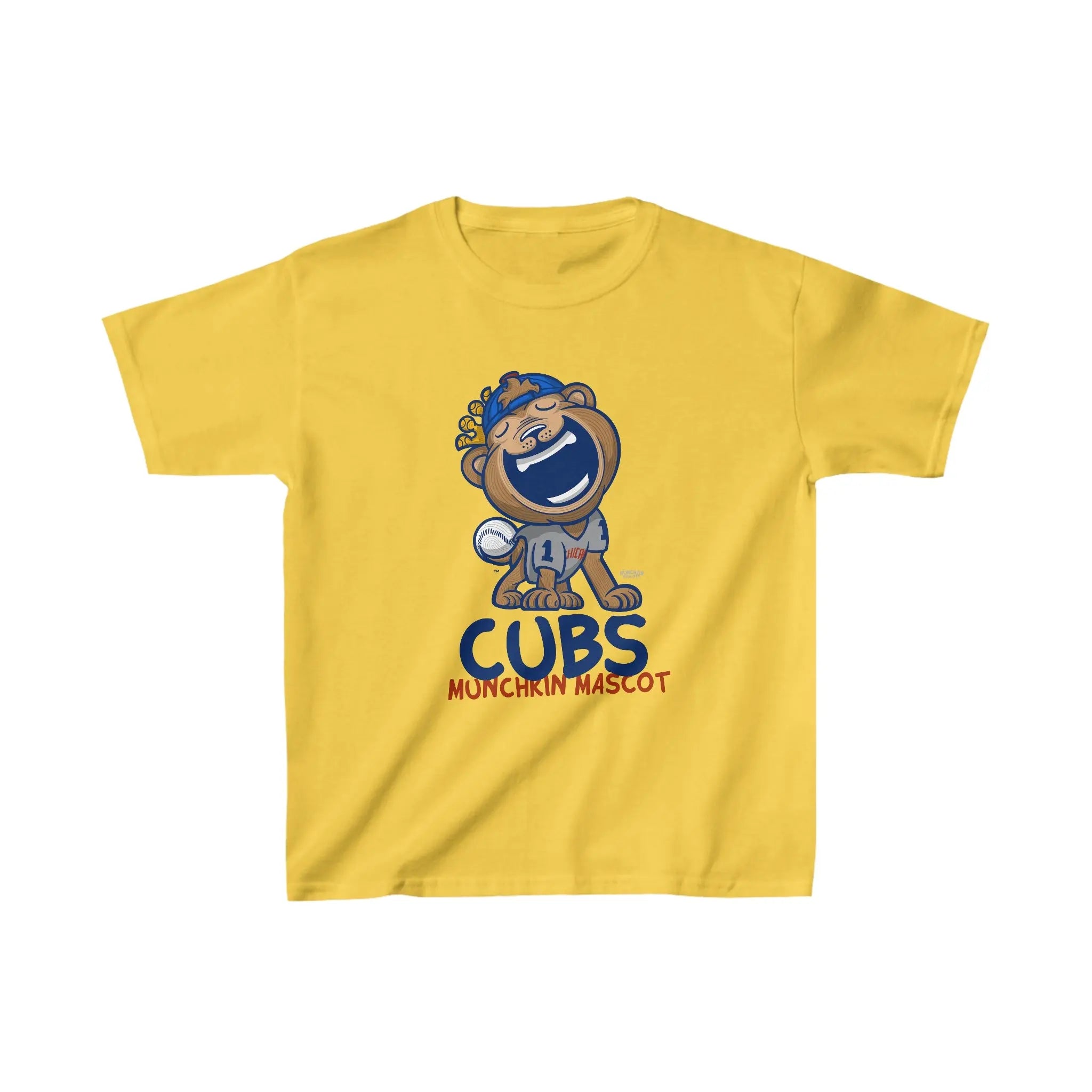 Kids Heavy Cotton™ Tee - Munchkin Mascot - Lil' Clark CHI Baseball Printify