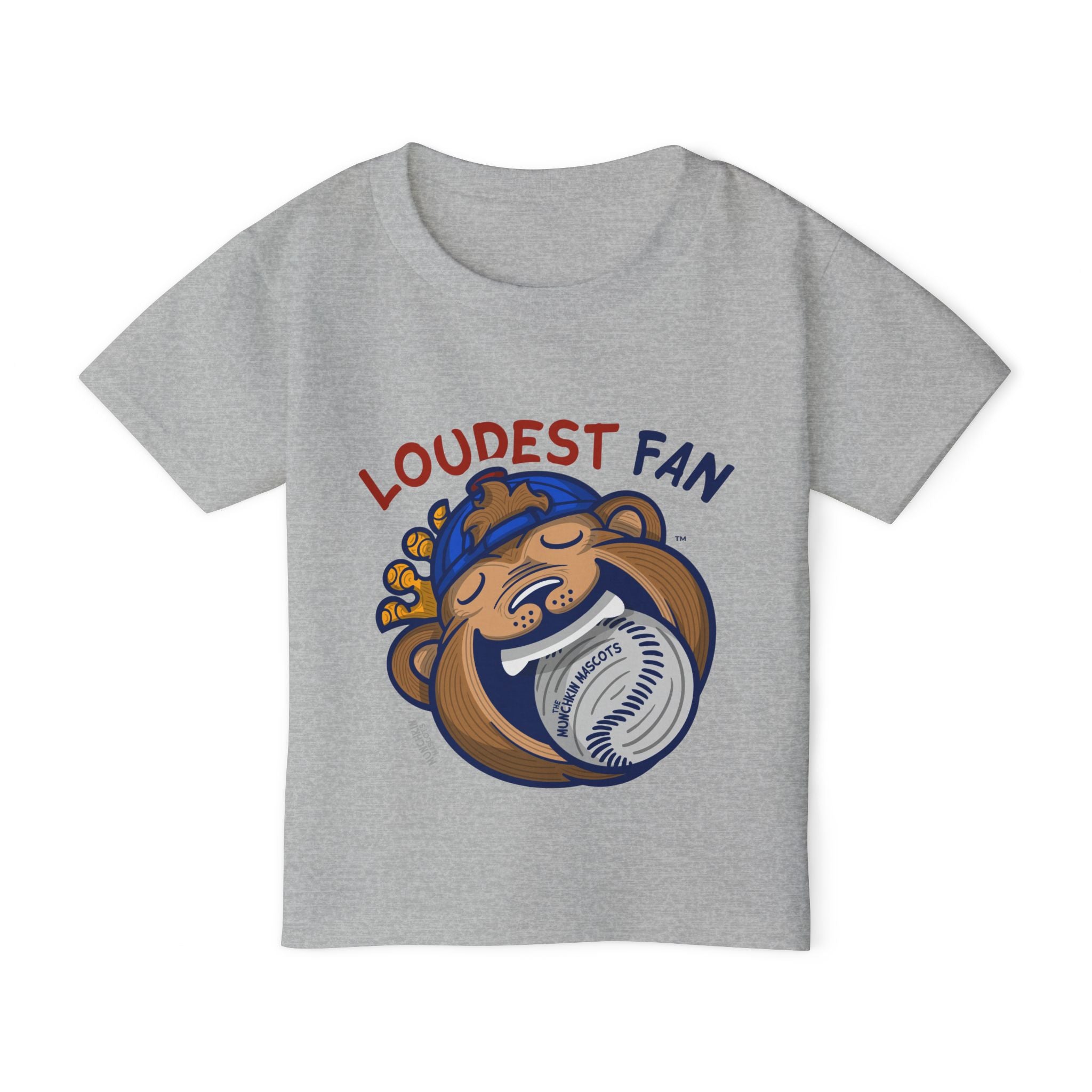 Chicago Baseball Toddler Tshirt Lil' Clark 'Loudest Fan' | Hand-Drawn Art | Gifts for Kids