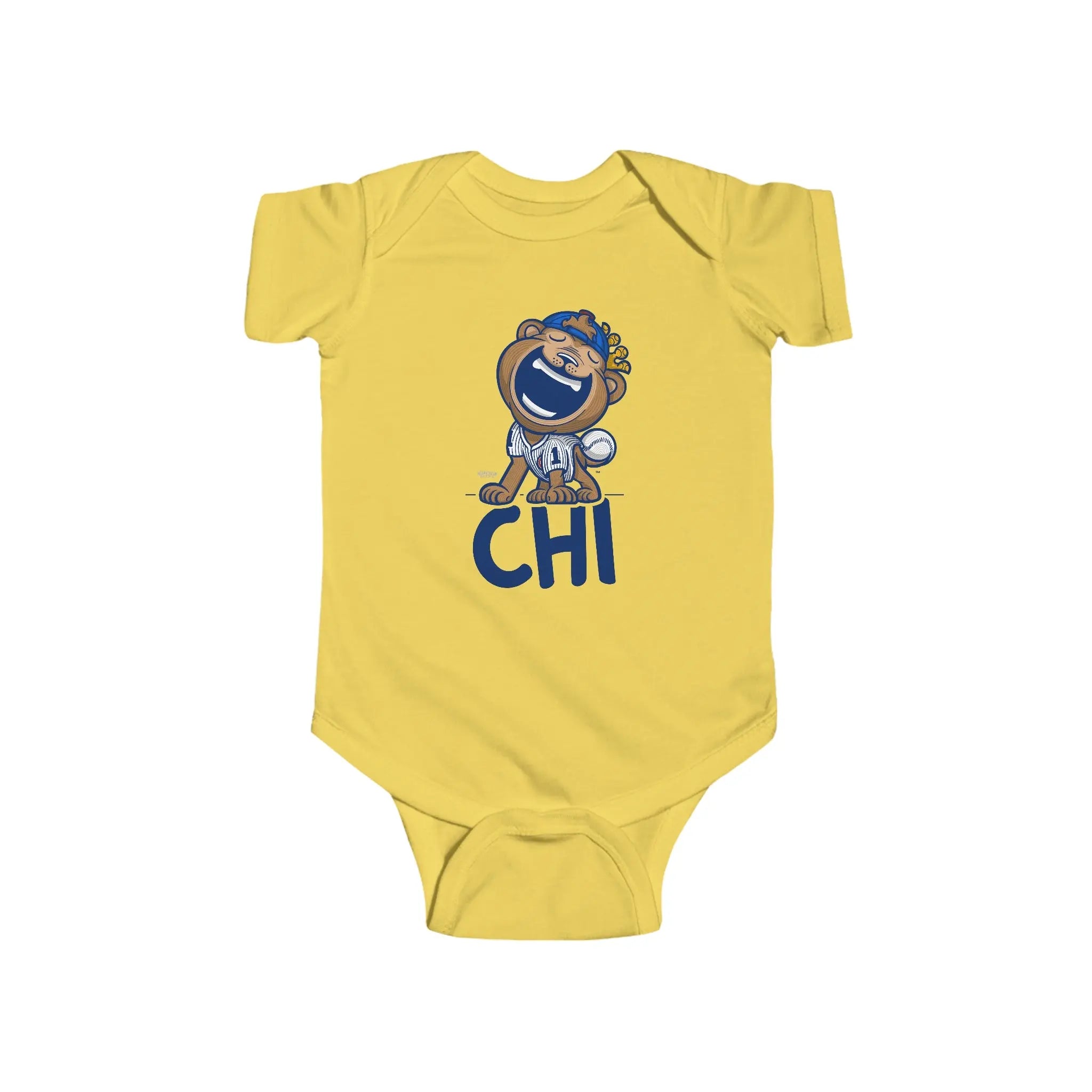 Infant Fine Jersey Bodysuit - CHI - Lil' Clark CHI Baseball Printify