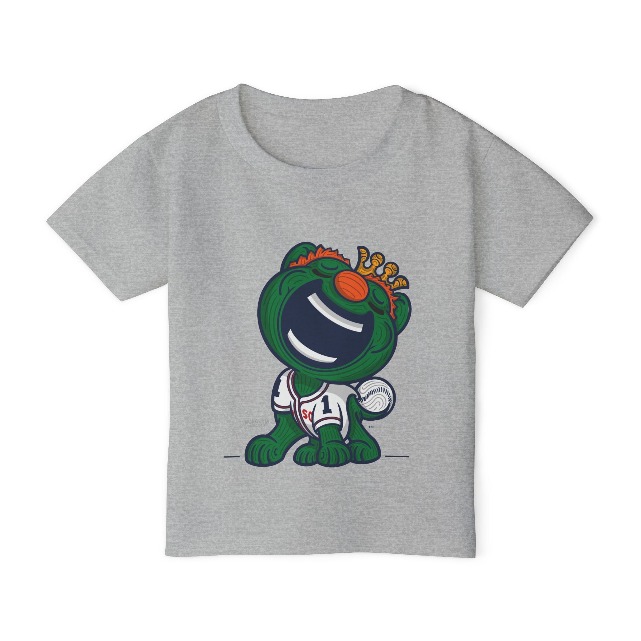Boston Baseball Toddler Tshirt Lil' Wally 'Home/Away Mascot' | Hand-Drawn Art | Gifts for Kids