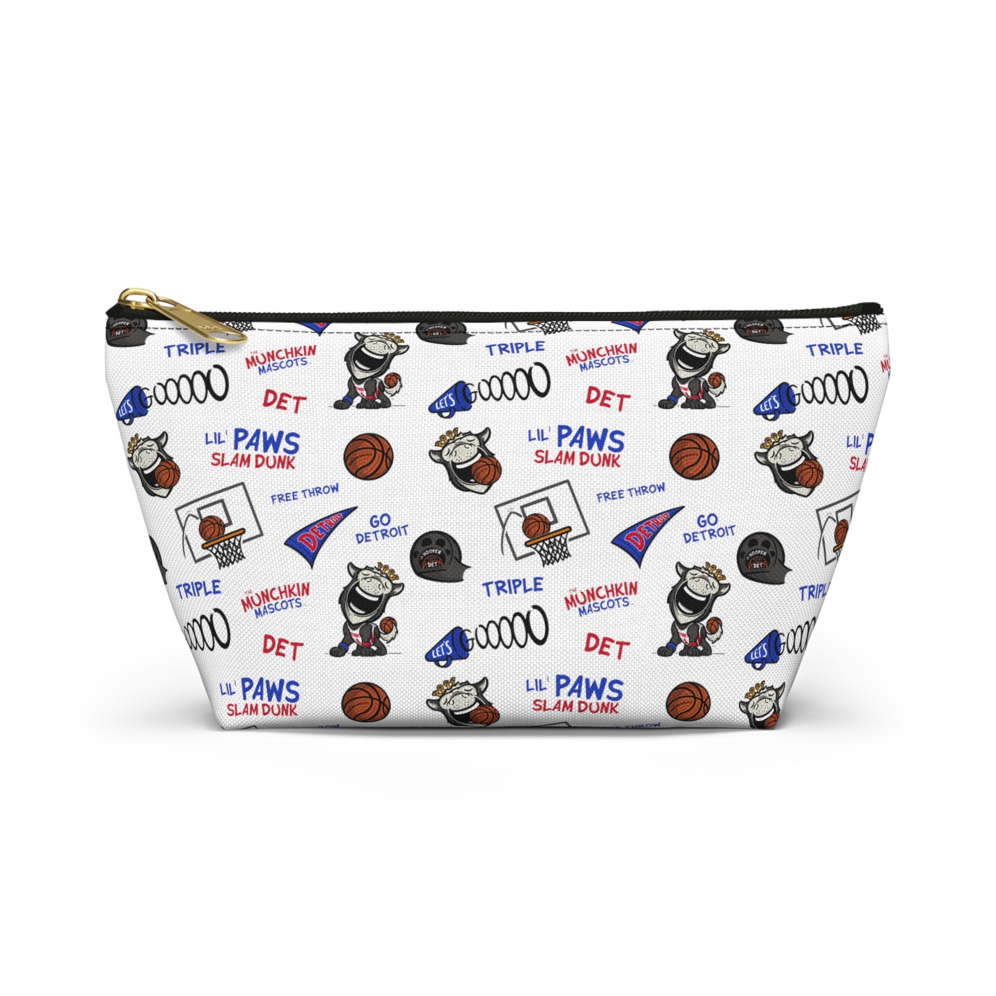 Accessory Pouch w T-bottom - Pattern- Lil' Hooper DET Basketball Printify