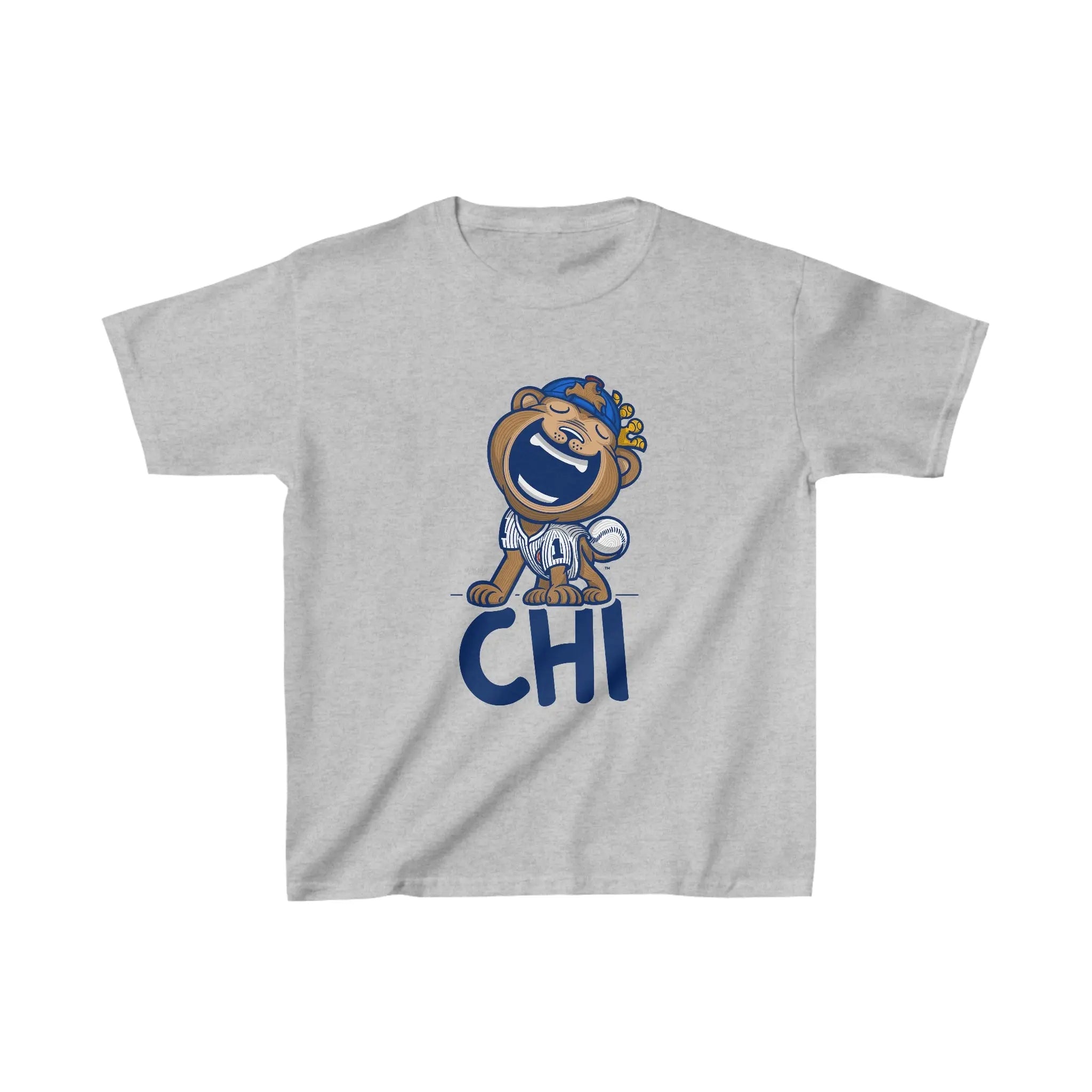 Kids Heavy Cotton™ Tee - CHI - Lil' Clark CHI Baseball Printify