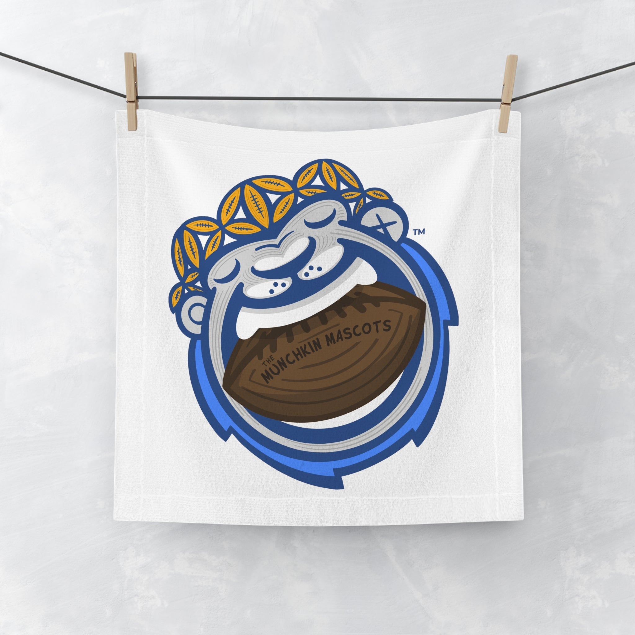 Face Towel - Mascot - Lil' Miss Roary DET Football Printify