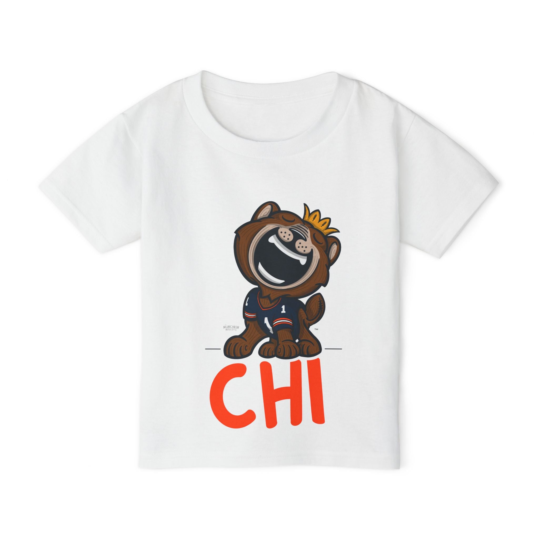 Chicago Football Toddler Tshirt Lil' Staley 'CHI' | Hand-Drawn Art | Gifts for Kids